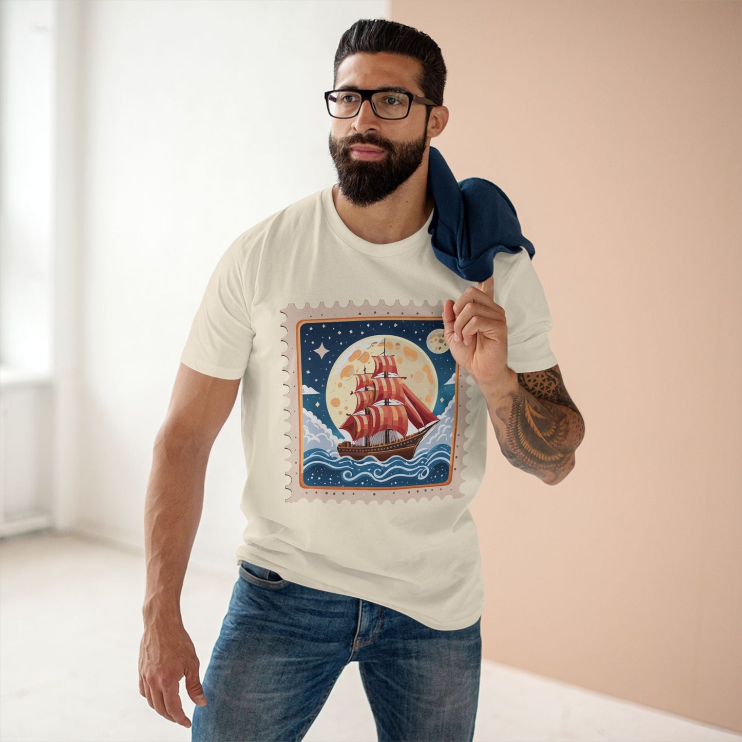 Stamp Shirt Postage Stamp Tee Unisex Premium Cotton Original Art Design By Retro2Nova