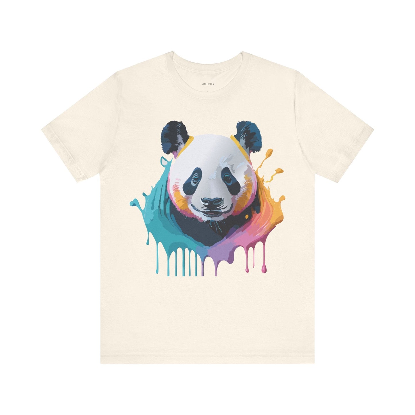 Panda Shirt Unisex Graphic Tee Vintage Inspired Art by Adelpha Premium Jersey Short Sleeve