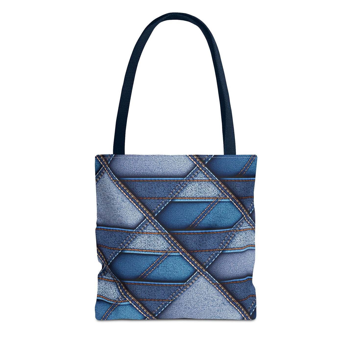Denim Fabric Imitation Print Unisex Canvas Bag Poly Spun 3 Sizes Tote Bag 100
