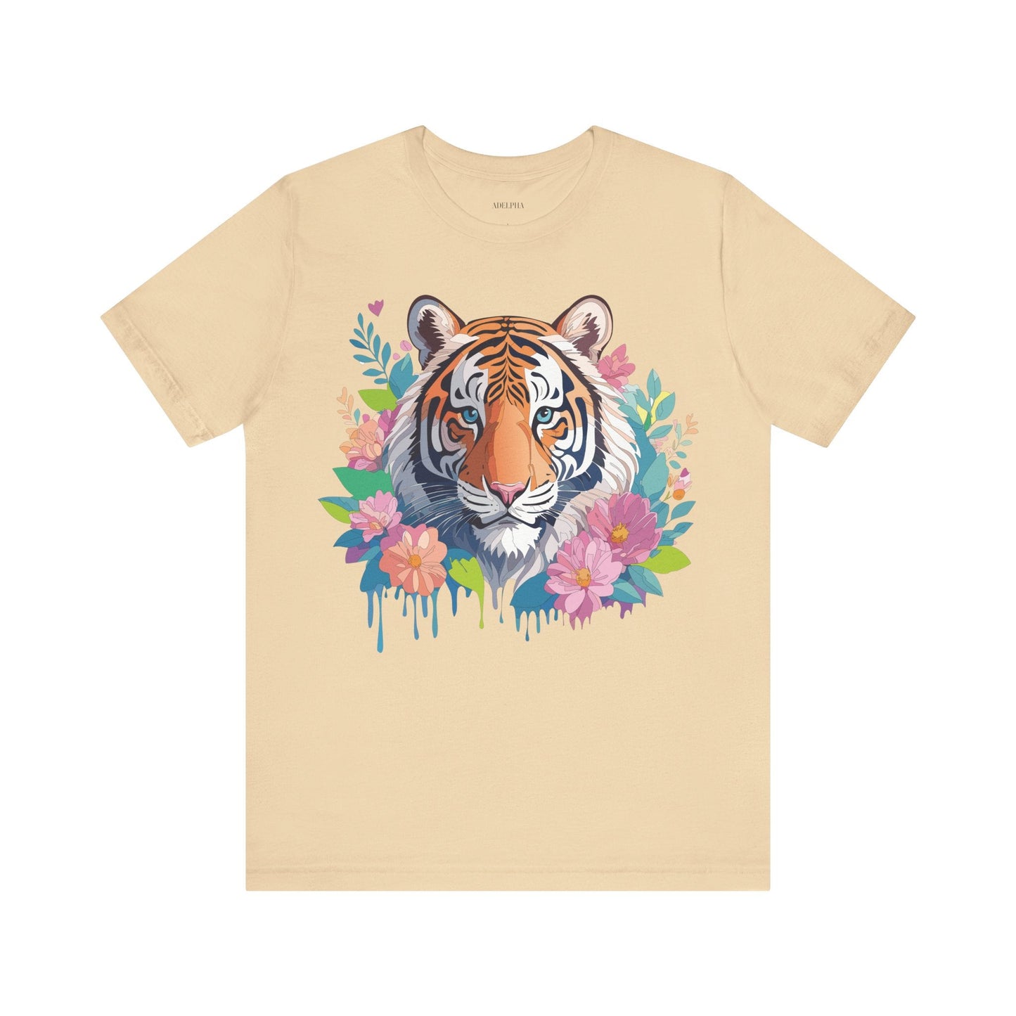 Tiger Graphic Tee Unisex Short Sleeve Shirt By Adelpha Art Design Vintage Inspired