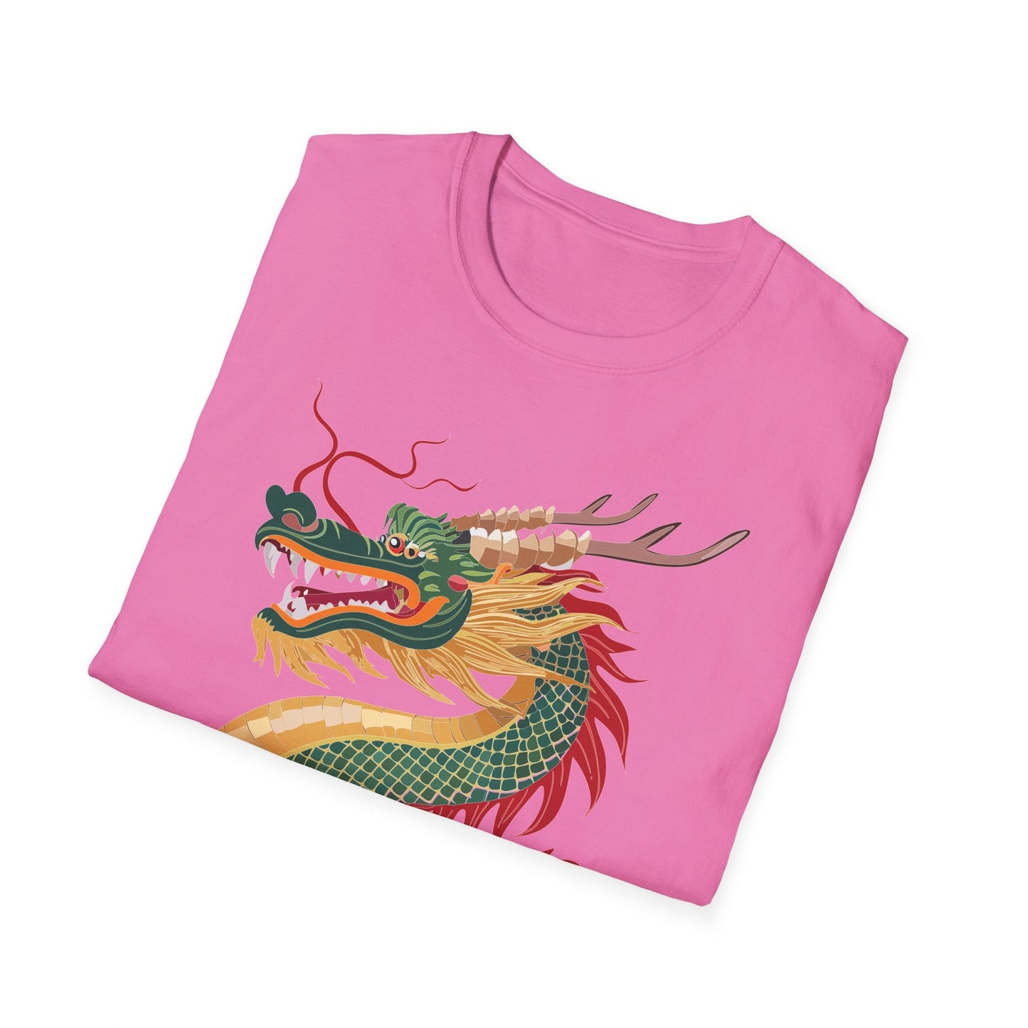 Dragon Graphic Unisex Cotton Softstyle Art Design Tee With Animals 9