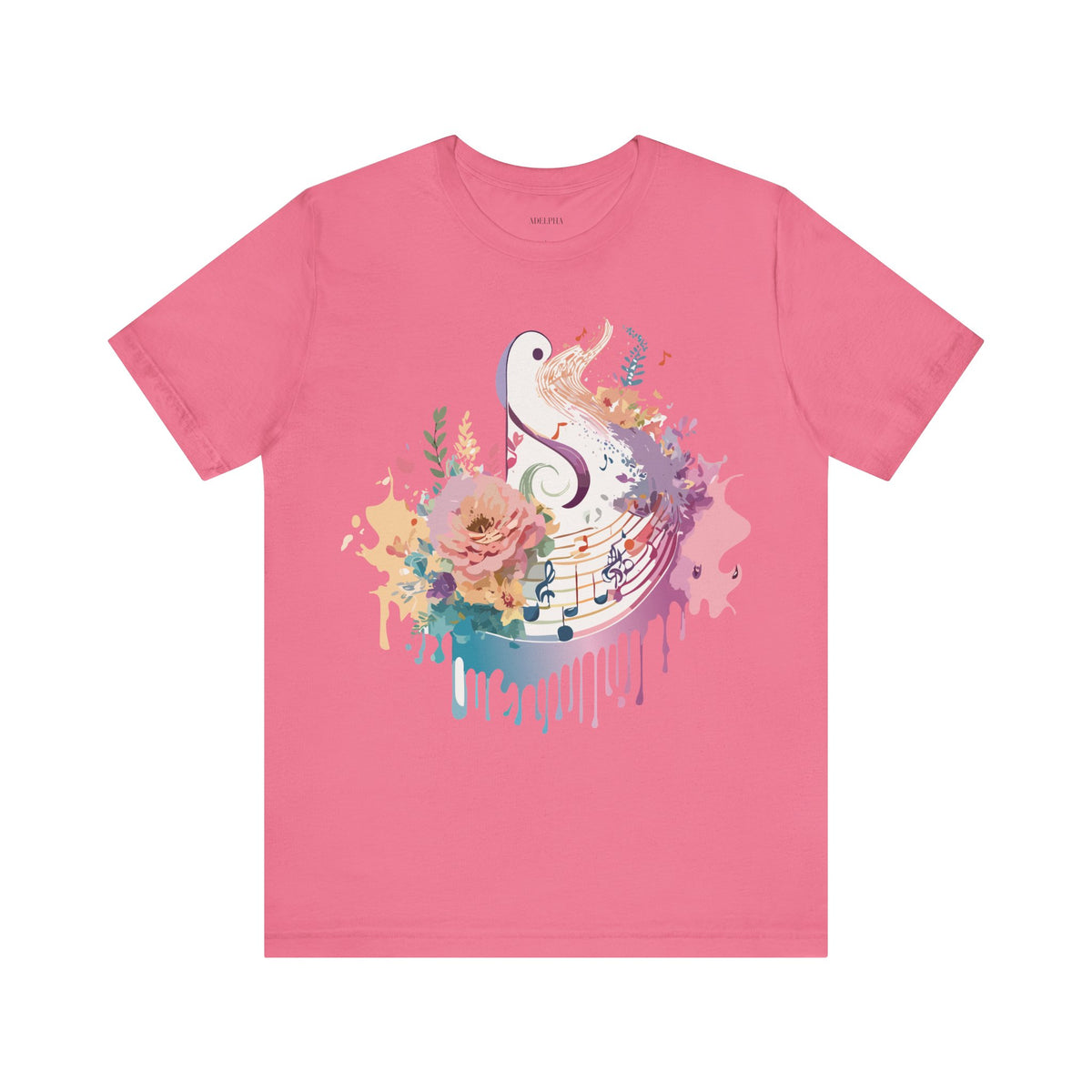 Music Graphic Unisex Cotton Bella+Canvas Tee with Art Design n165