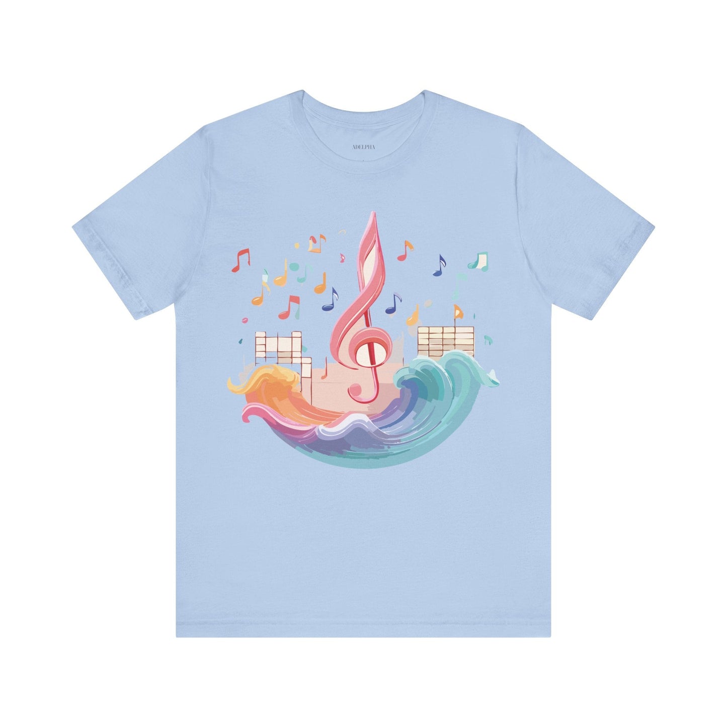 Music Graphic Unisex 100 Cotton Vintage Art with Musical Elements Tee 30