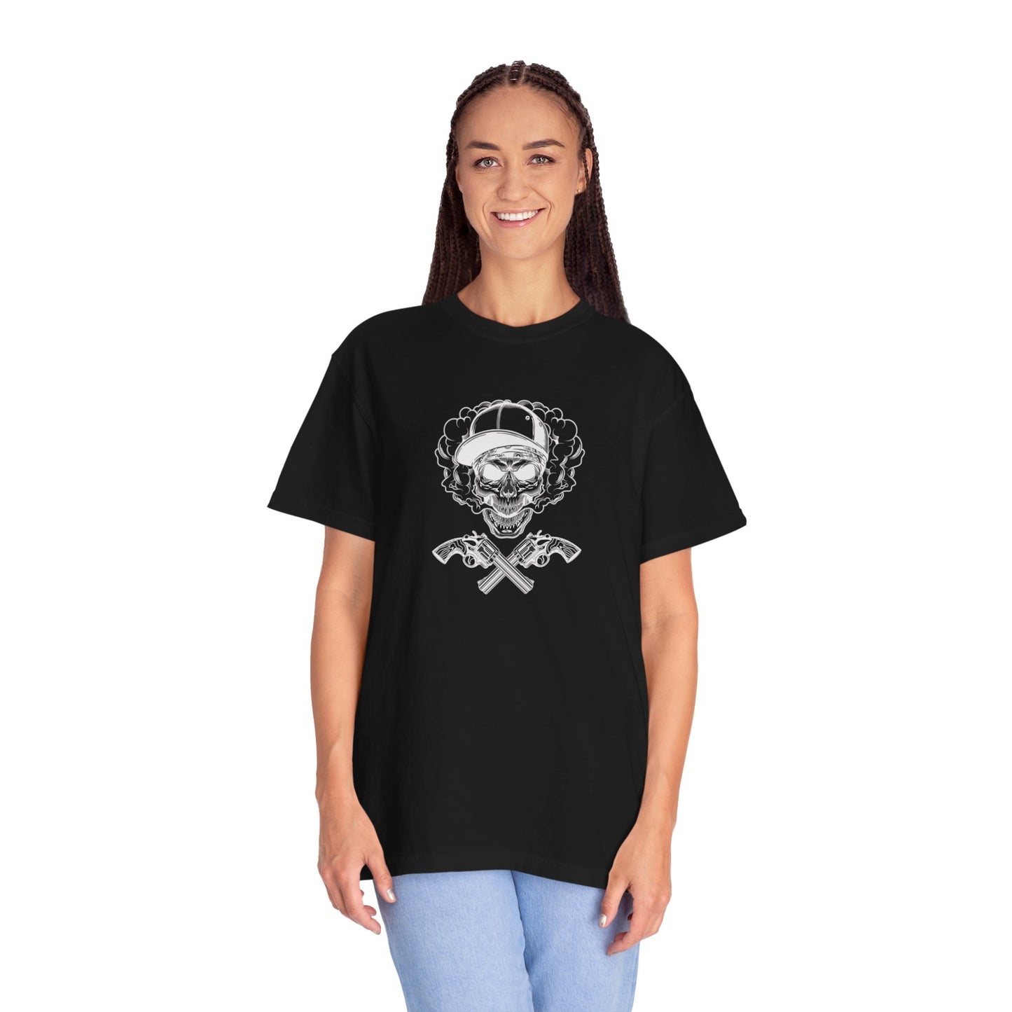 Unisex Cotton Tee Shirt with Skull