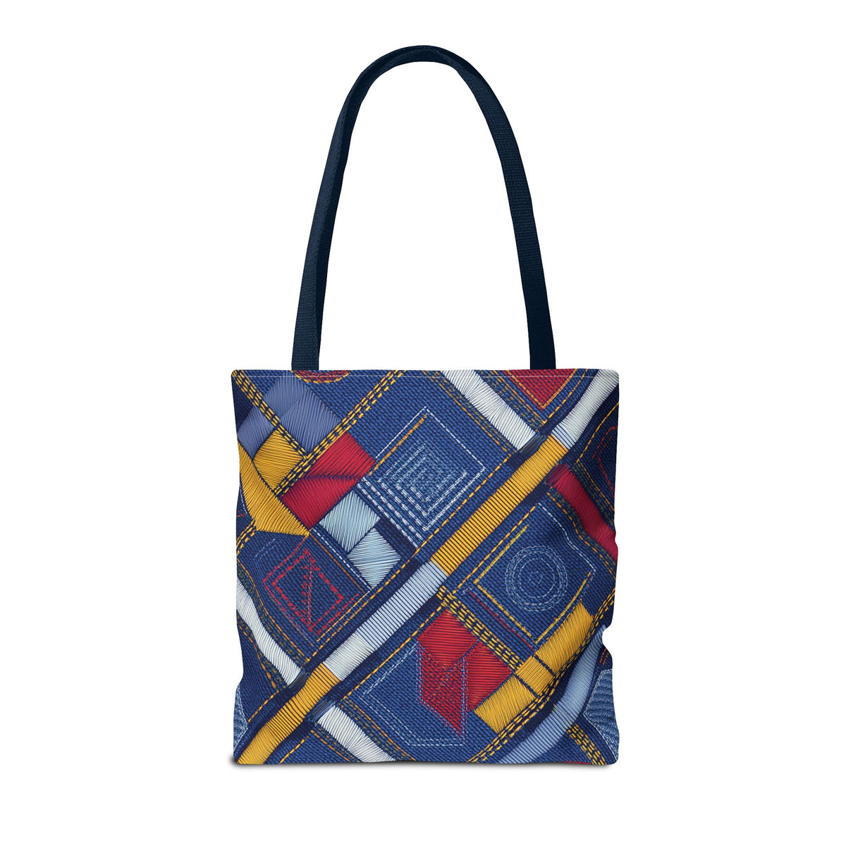 Denim Fabric Imitation Print Unisex Canvas Bag Poly Spun 3 Sizes Tote Bag 189-5