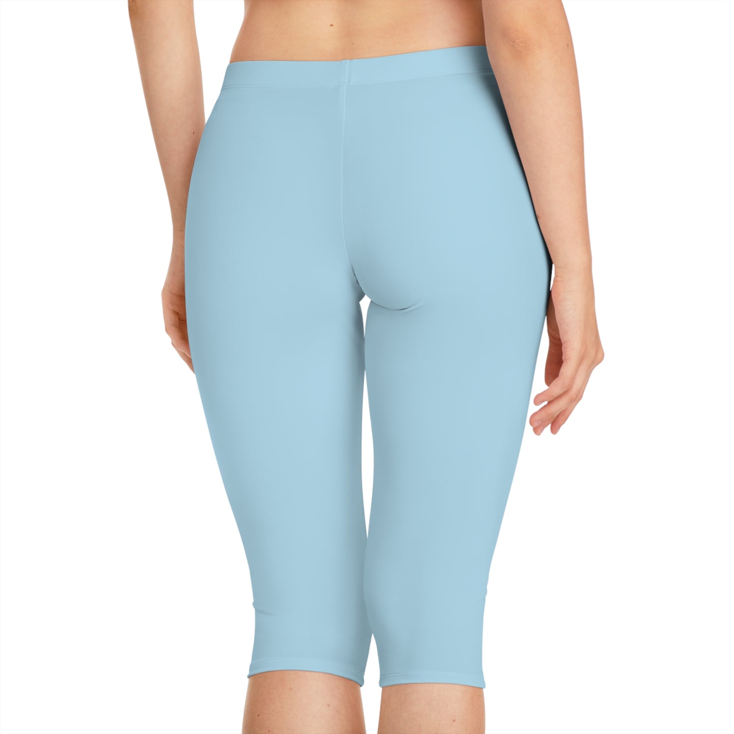 Blue Color Capri Leggings, Blue Capri Leggings 14