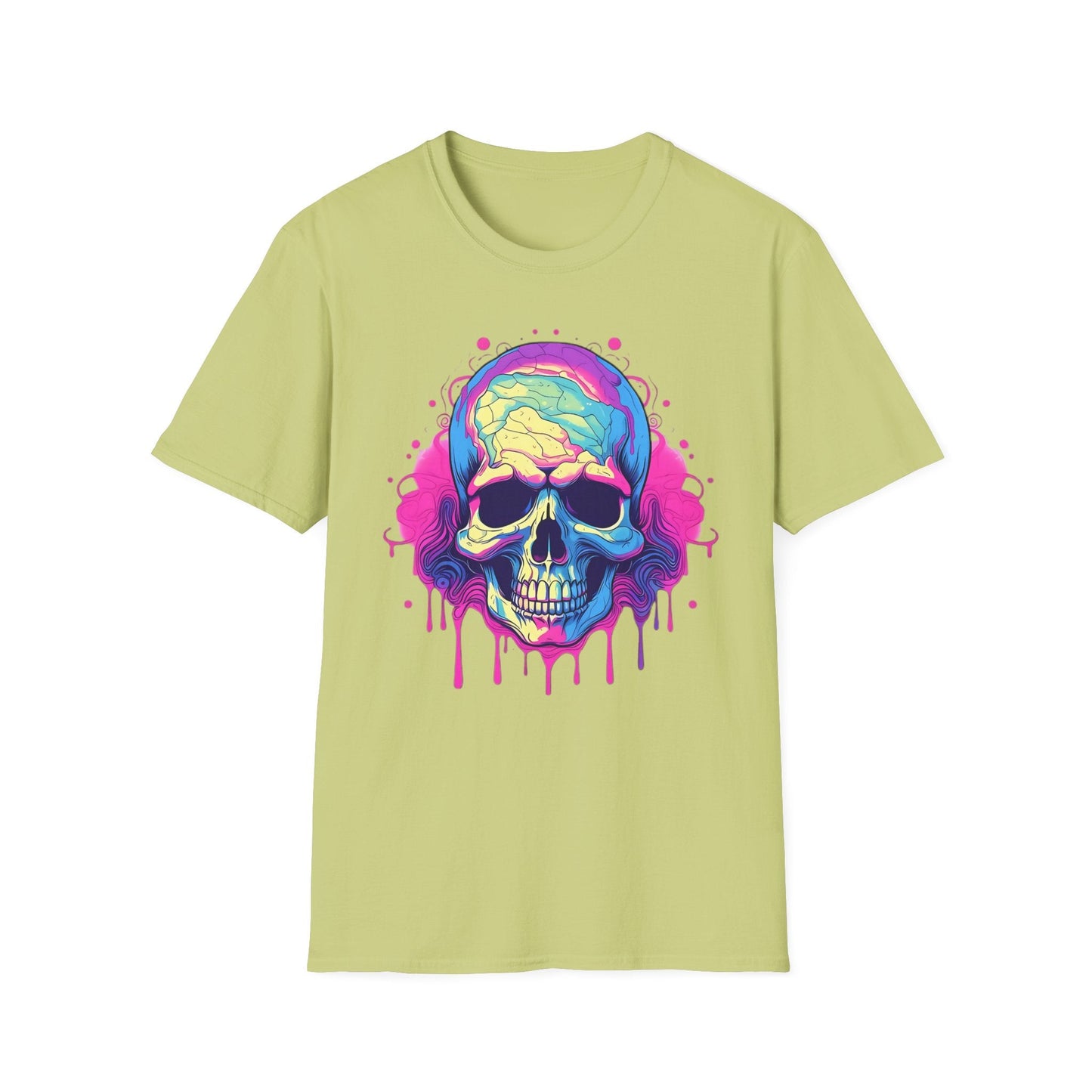 Skull Tee Shirt Unisex Skeleton Design Gildan Softstyle 64000 Ring Spun Cotton Tee