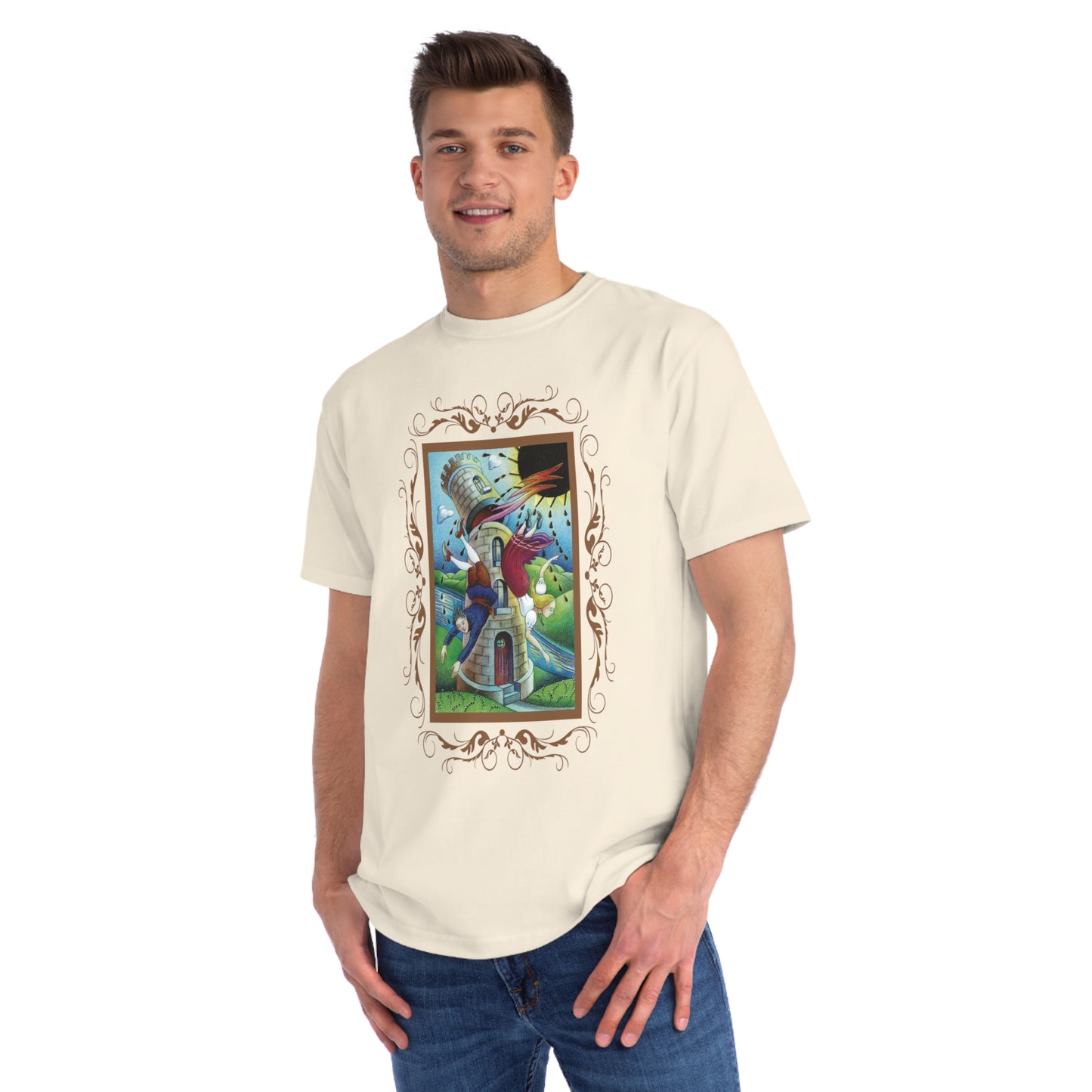 Organic Unisex Cotton T-Shirt with Tarot Cards