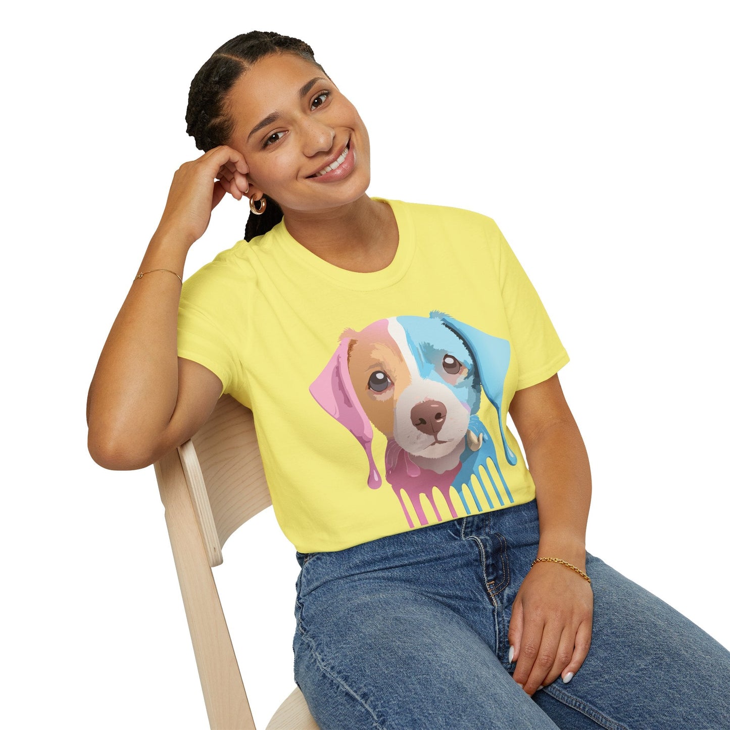 Unisex Dog Shirt Animal Tee Gildan Softstyle 64000 Cotton Tee
