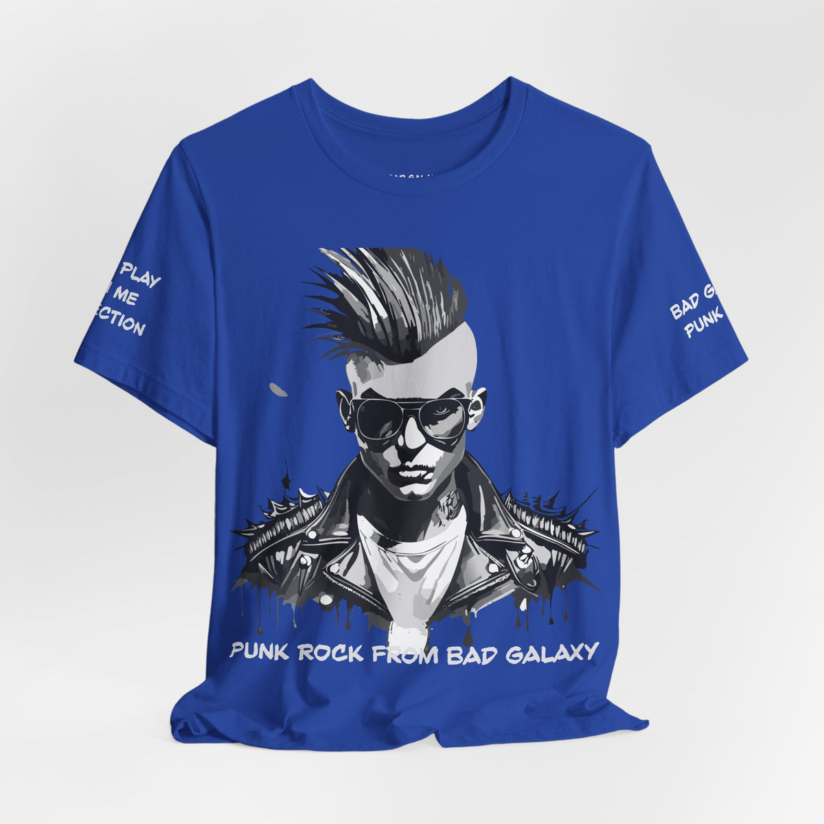 Punk Rock Graphic Unisex Cotton Bella+Canvas Tee with Art Design b23