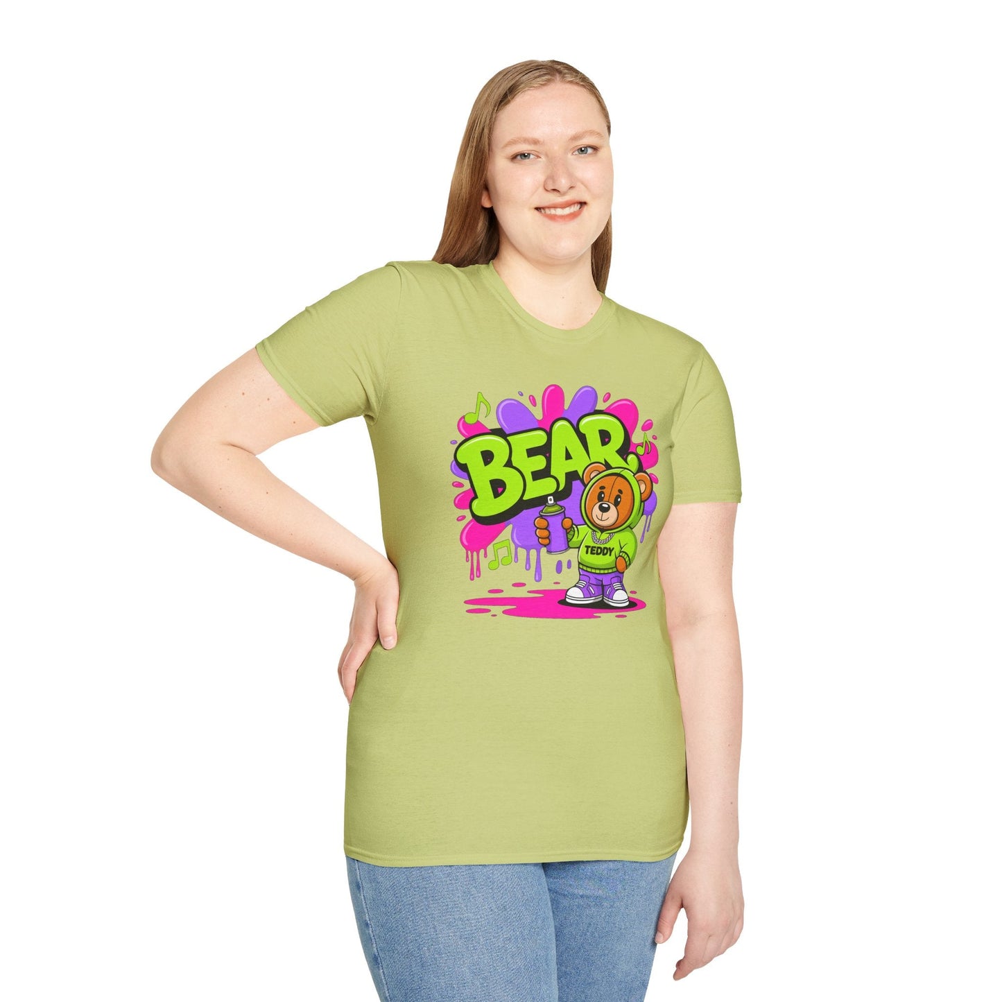 Funny Cartoon Animals T Shirt Unisex Graphic Tee Animation Softstyle Gildan 64000 Ring Spun Cotton