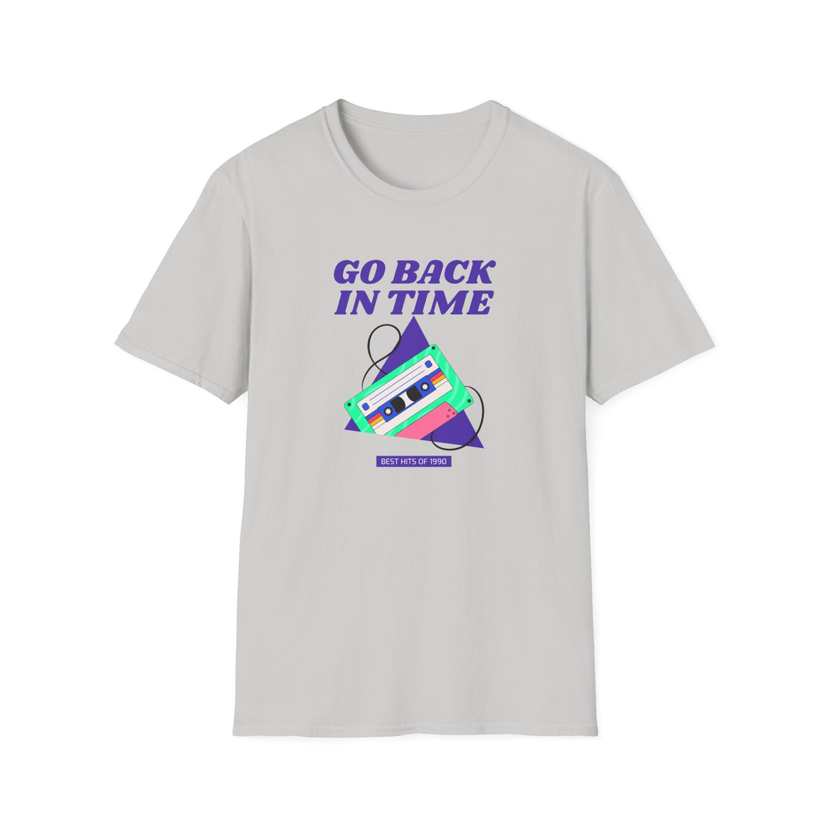 Retro Slogan Go Back In Time Cassette Graphic Tee Gildan Unisex 100 Cotton Tee Shirt d204