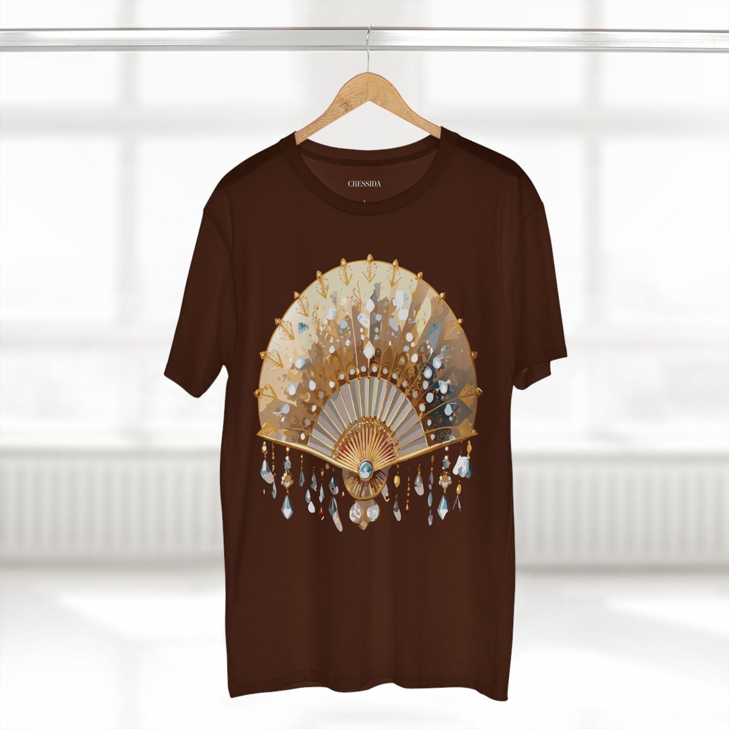 Antique Fan Graphic Design T-Shirt Unisex 100 Cotton Floral Carnival Artwork Tee 15