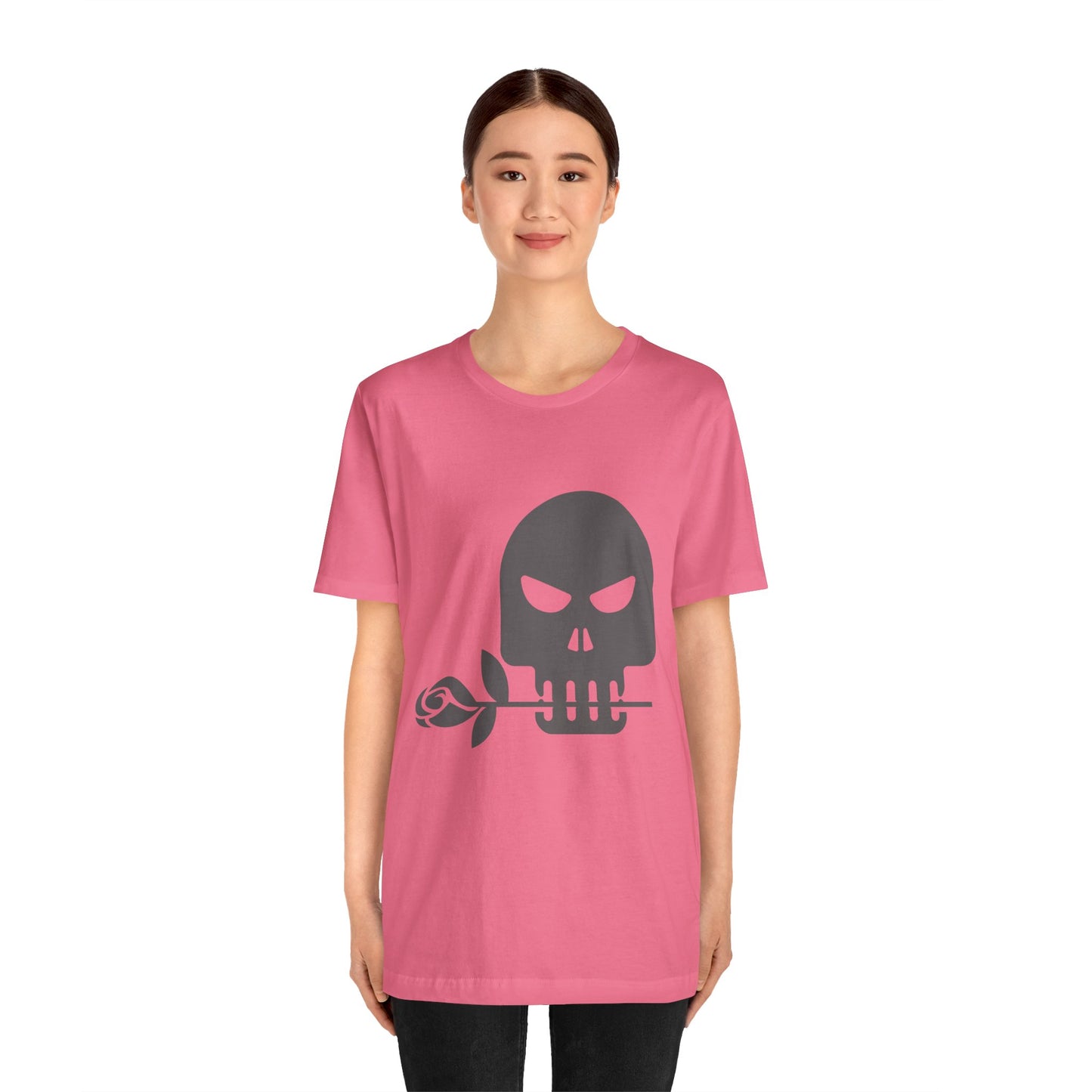 Unisex Cotton Tee Shirt with Skull