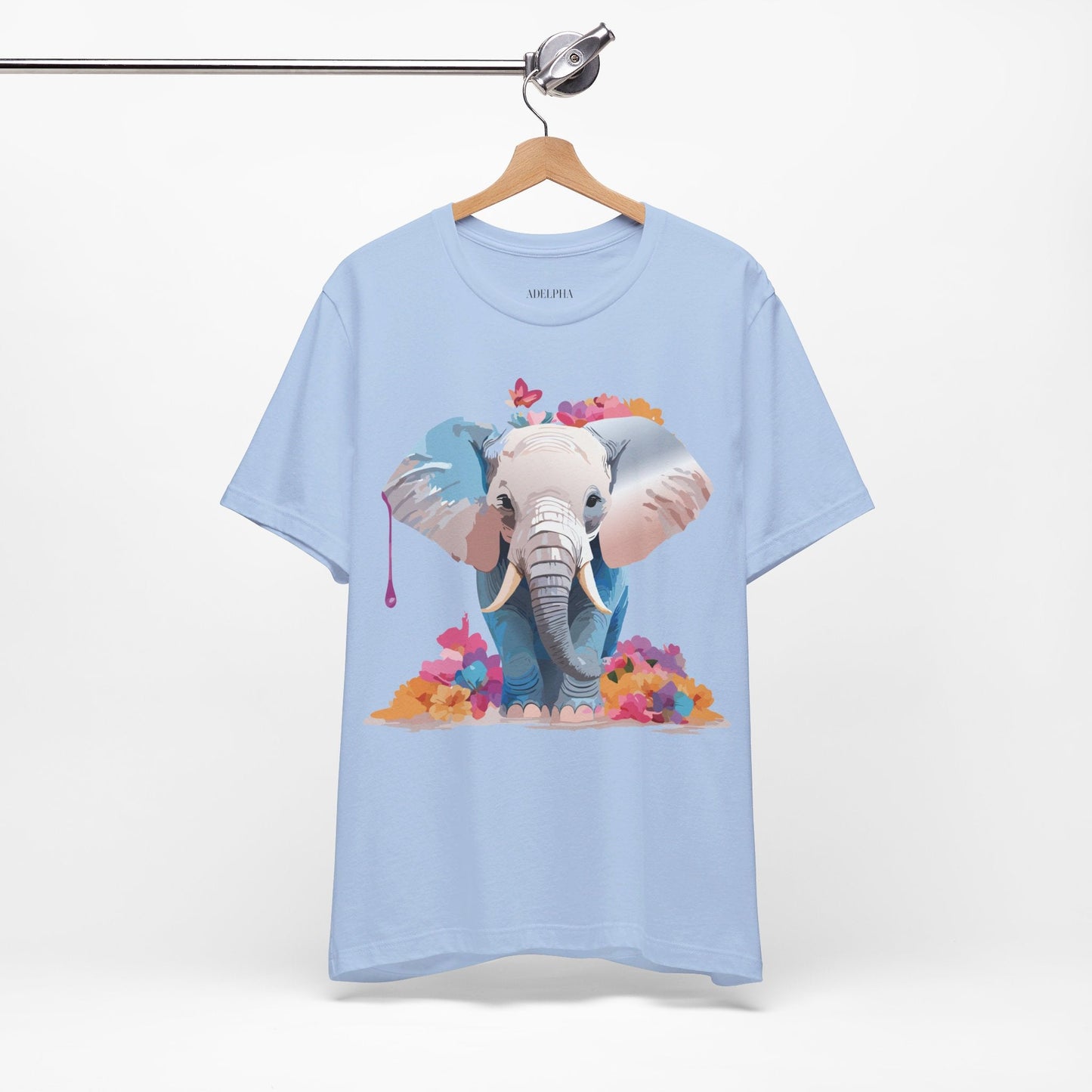 Elephant Graphic Unisex 100 Cotton Jersey Vintage Art Design Tee 5