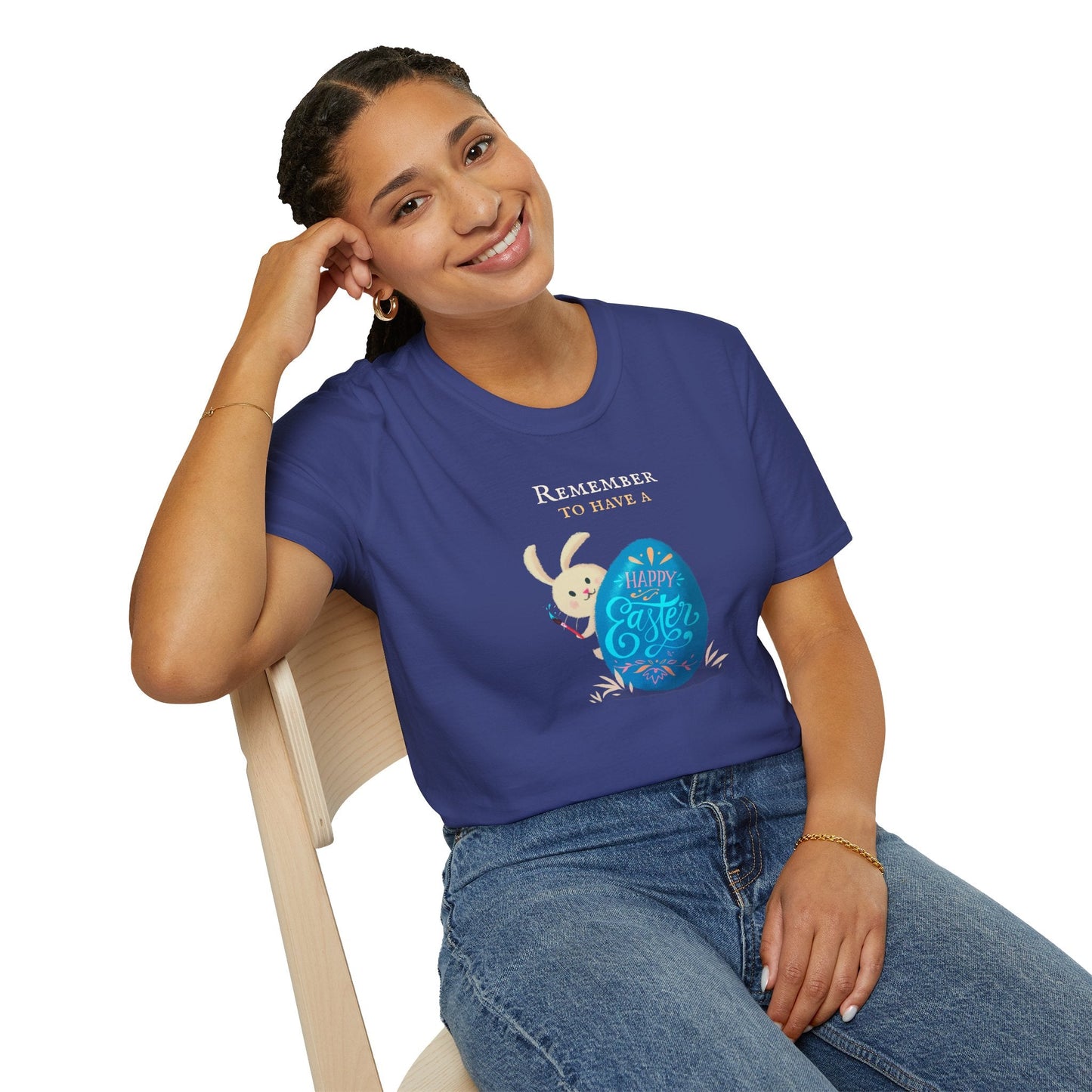Easter Bunny Egg T Shirt Unisex Softstyle Tee With Easter Signature Prints And Design