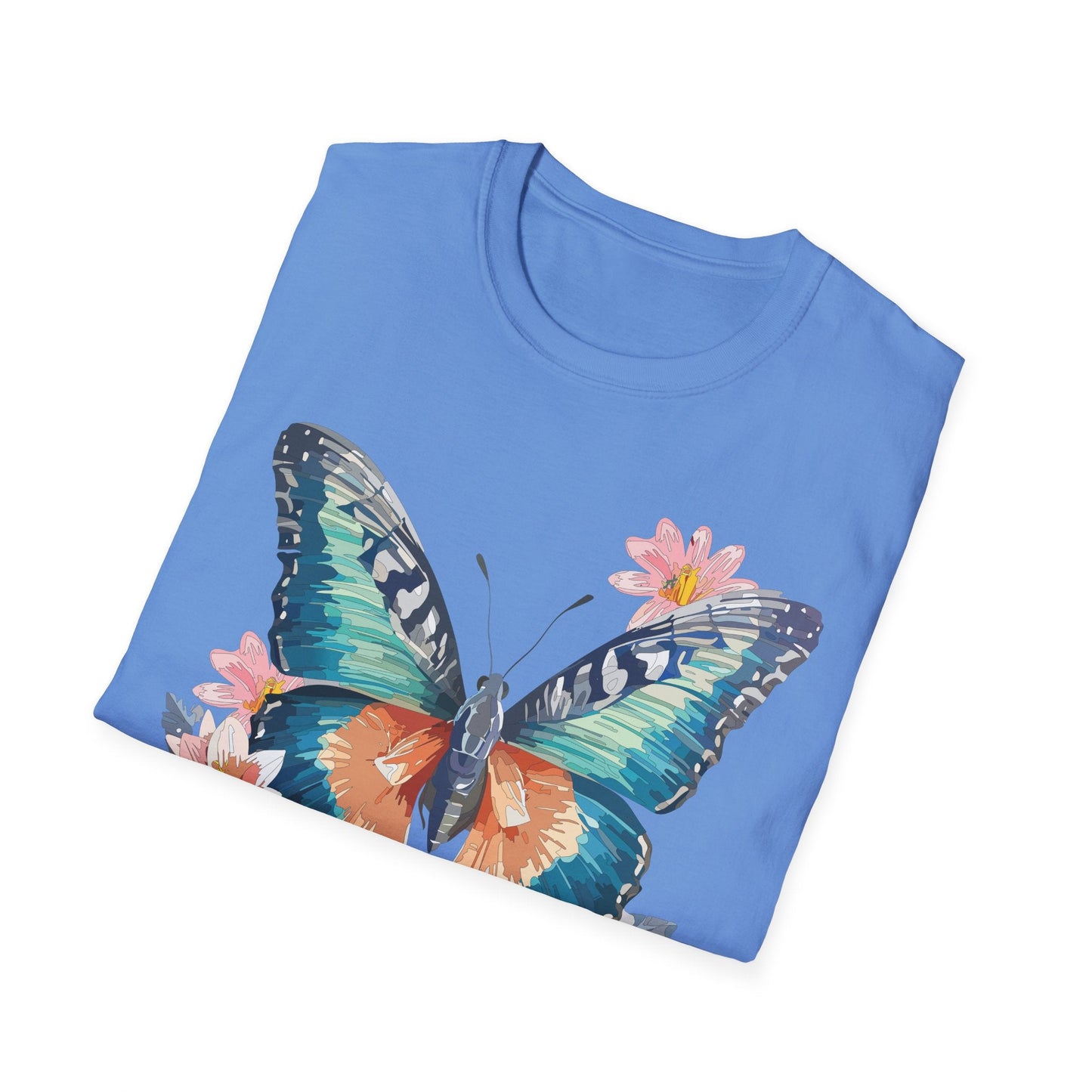 Butterfly T Shirt Unisex Cotton Tee Monarch Butterfly Design Softstyle 64000 Gildan Brand Quality