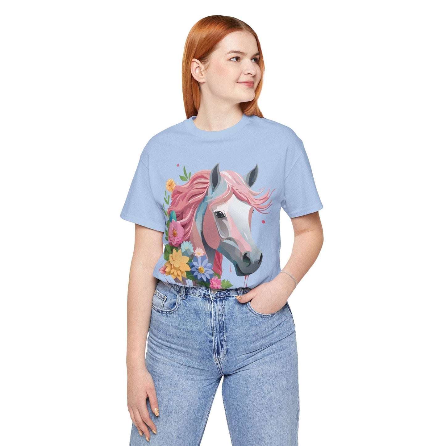 Horse Graphic Unisex 100 Cotton Vintage Animal Art T-Shirt 1