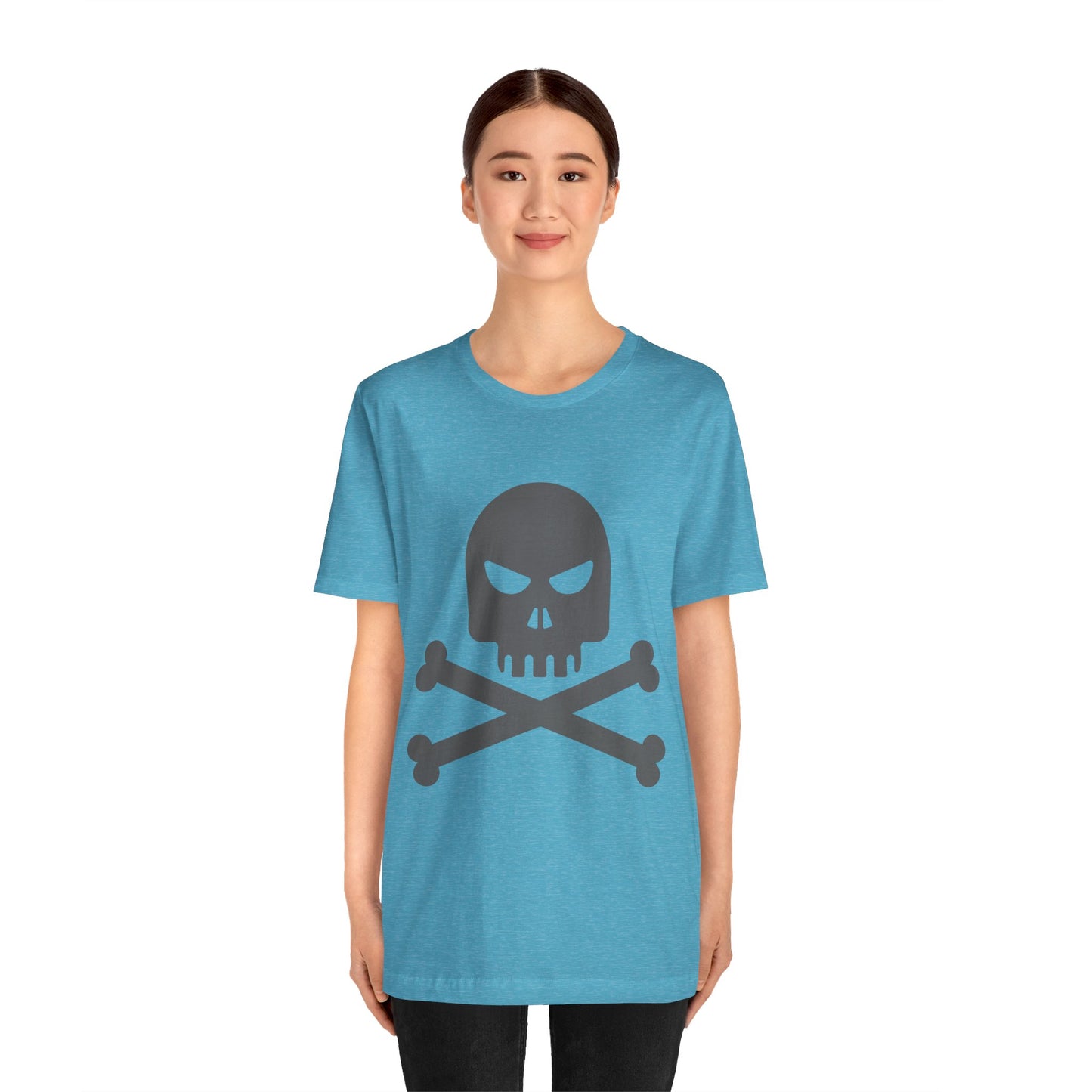 Unisex-T-Shirt aus Baumwolle mit Totenkopf