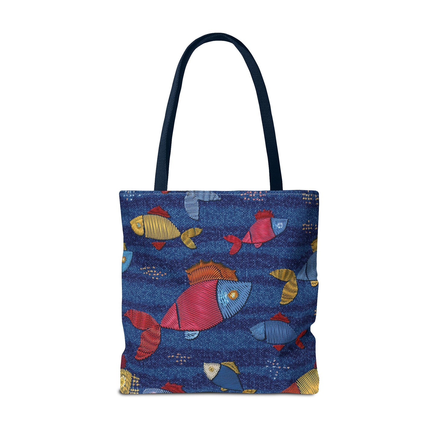 Denim Fabric Imitation Print Unisex Canvas Bag Poly Spun 3 Sizes Tote Bag 193-4