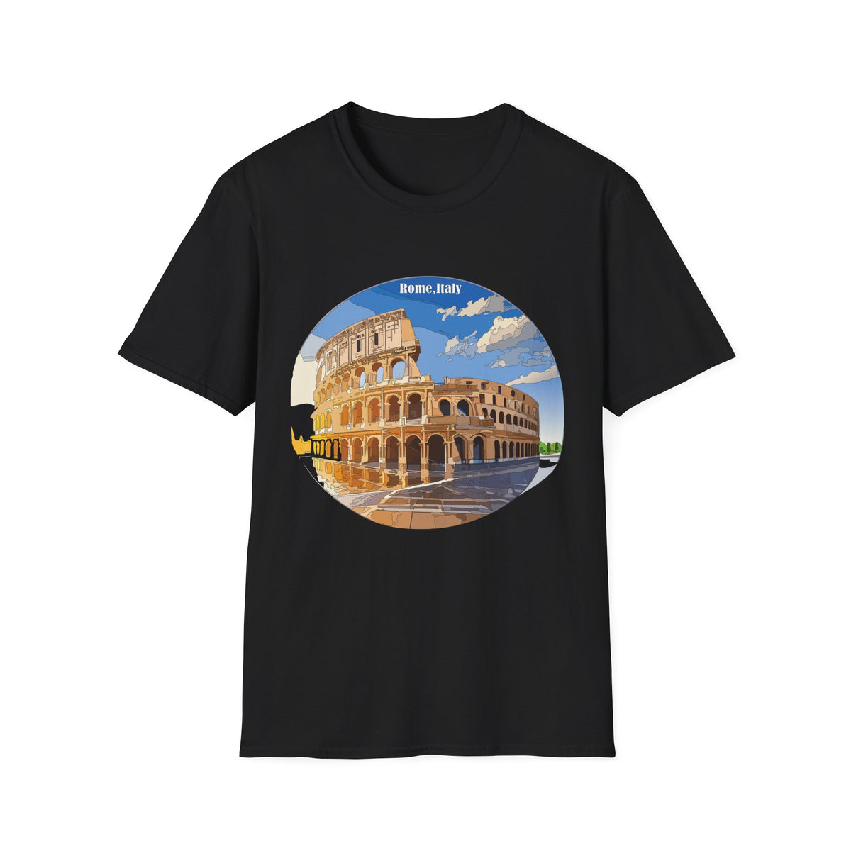 Colosseum Rome Illustration T-Shirt | Rome Italy Travel Souvenir