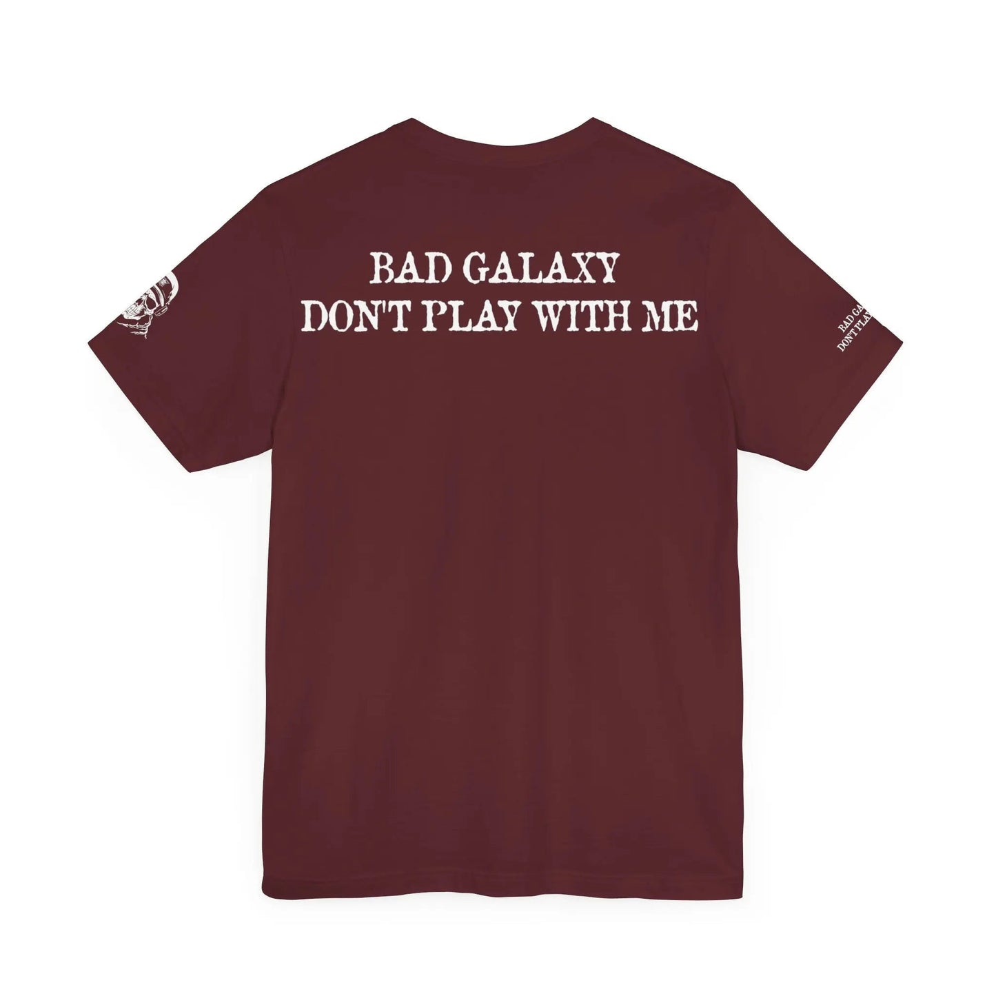 Bad Galaxy Skull T Shirt Made To Order 100 Percent Cotton Eco Friendly Inks USA Designed