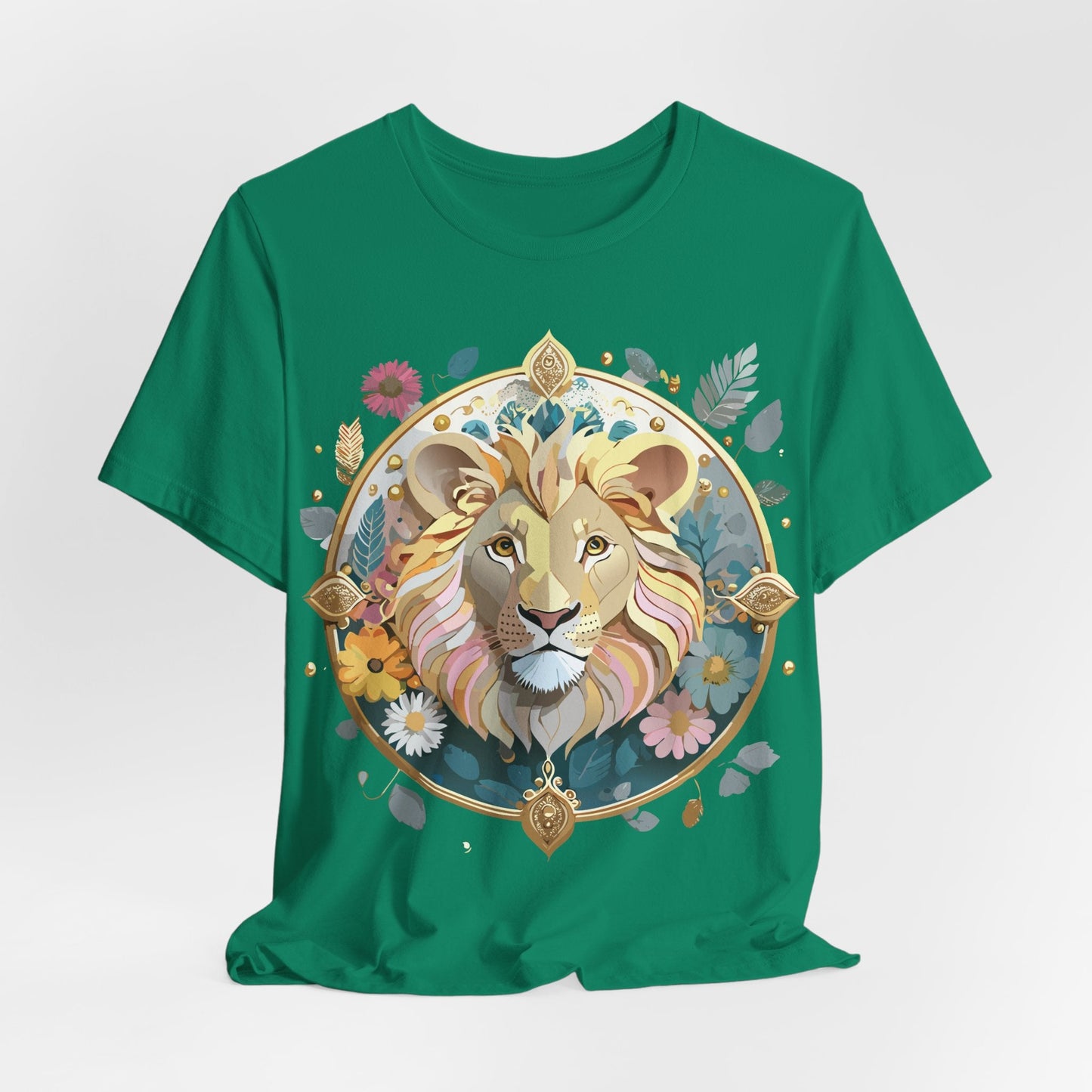 Medallion Graphic Unisex 100 Cotton Vintage Animal Medal Artwork Tee 63