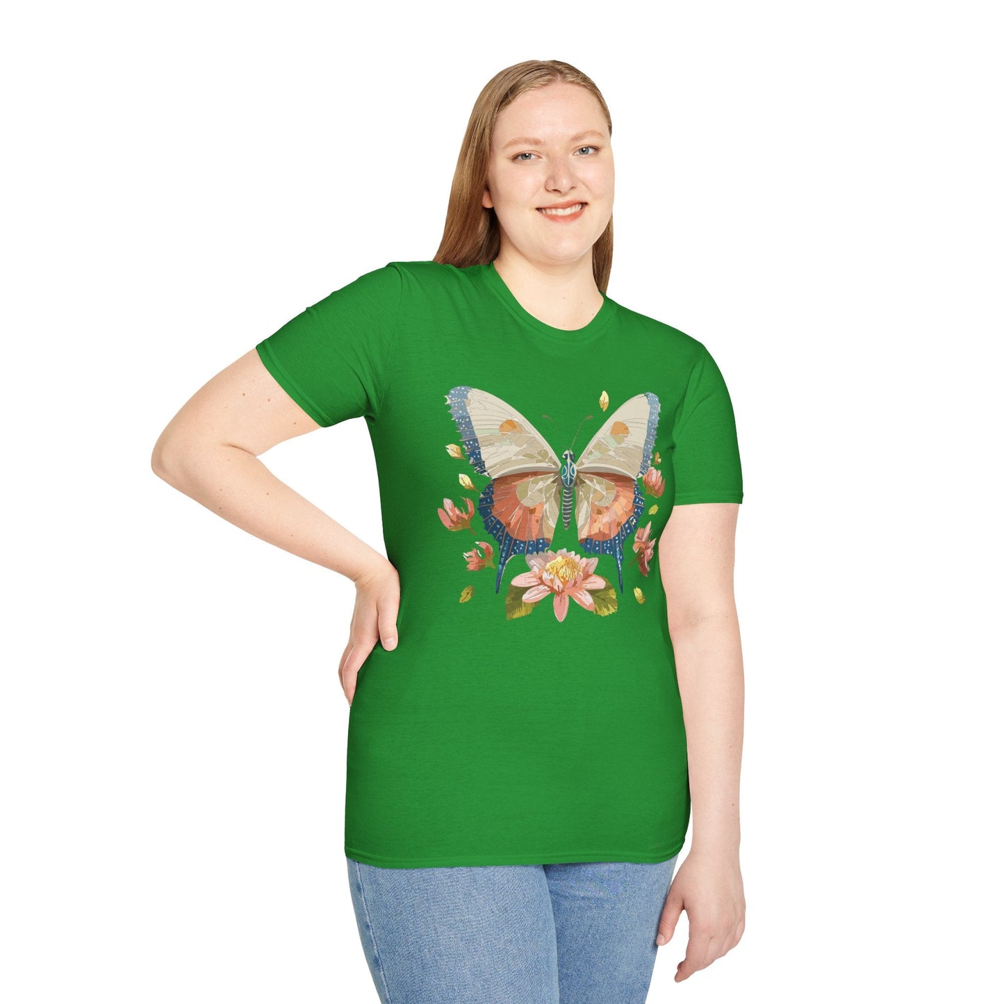 Butterfly Shirt Unisex Softstyle T Shirt Gildan 64000 100 Cotton Monarch Butterfly Gift