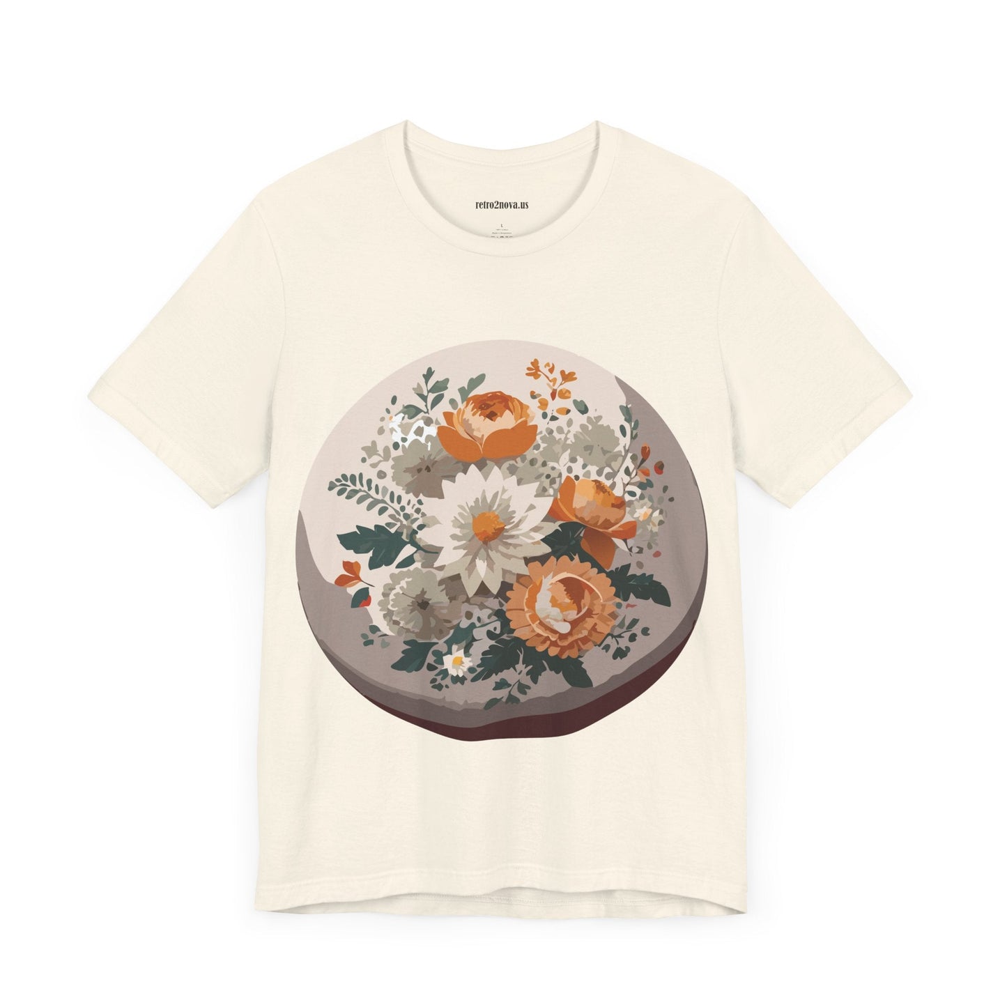 Floral Shirt Unisex Floral Print Jersey Tee Lightweight Breathable From Flowers Collection