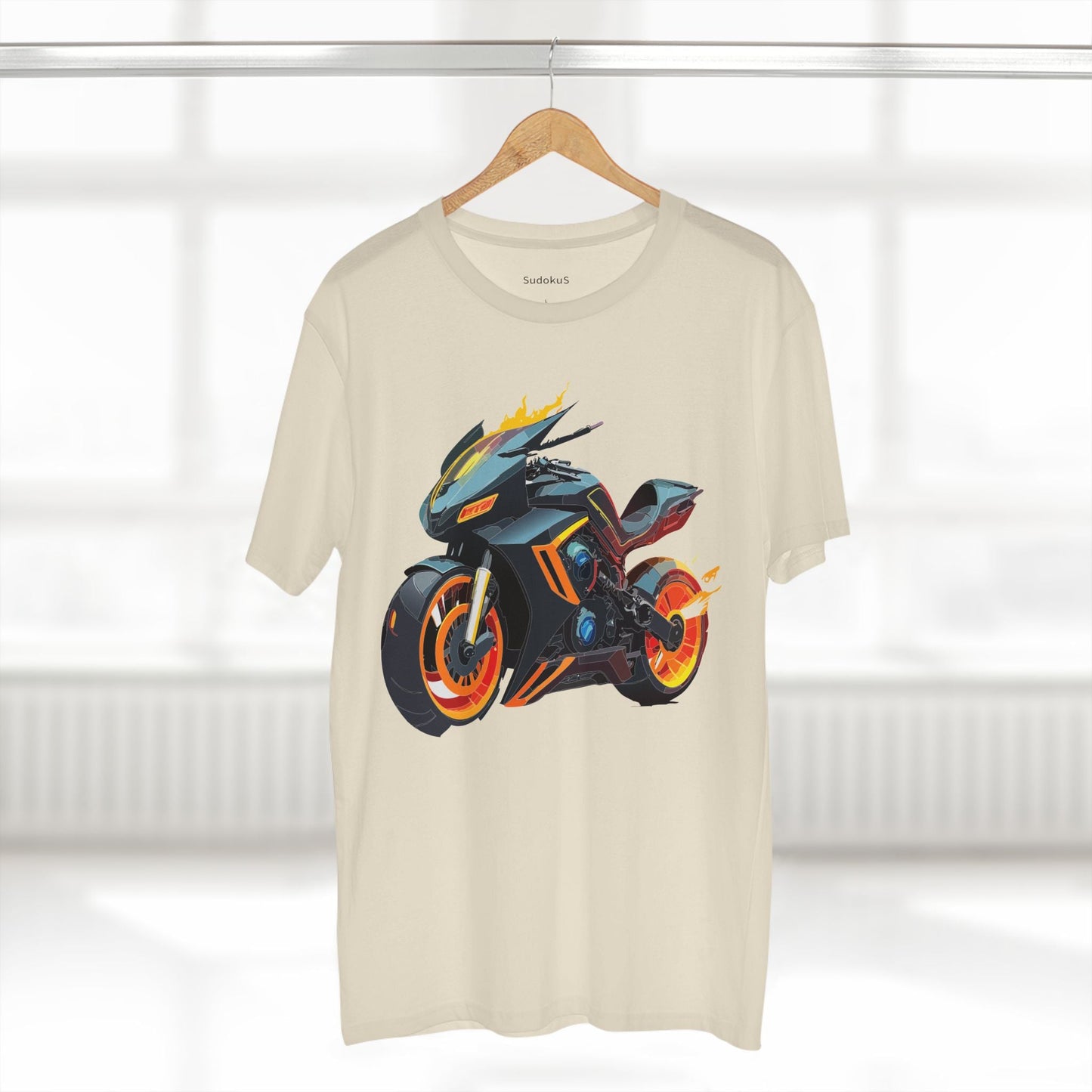 Moto Bike Graphic Unisex 100 Cotton Staple Tee 23
