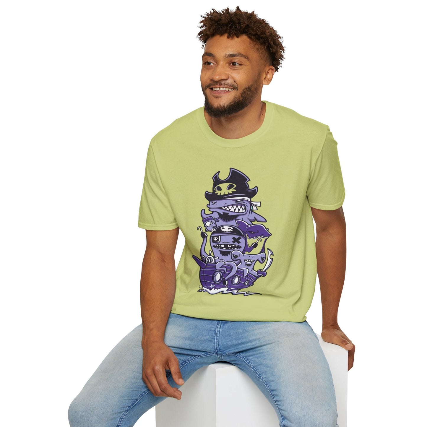 Cartoon T Shirt Animation Tee Unisex Softstyle 64000 100 Percent Ring Spun Cotton Funny Graphic Tee