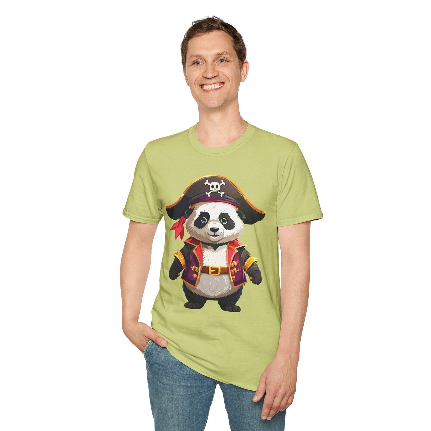 Panda Shirt Unisex Panda Tee Softstyle 64000 Gildan 100 Percent Cotton Animal Tee