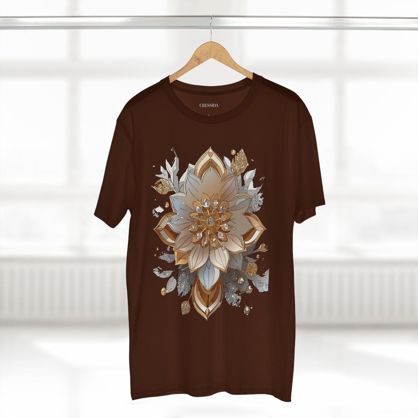 Floral Graphic T-Shirt Unisex 100 Cotton Art Design with Antique Flowers Tee 2