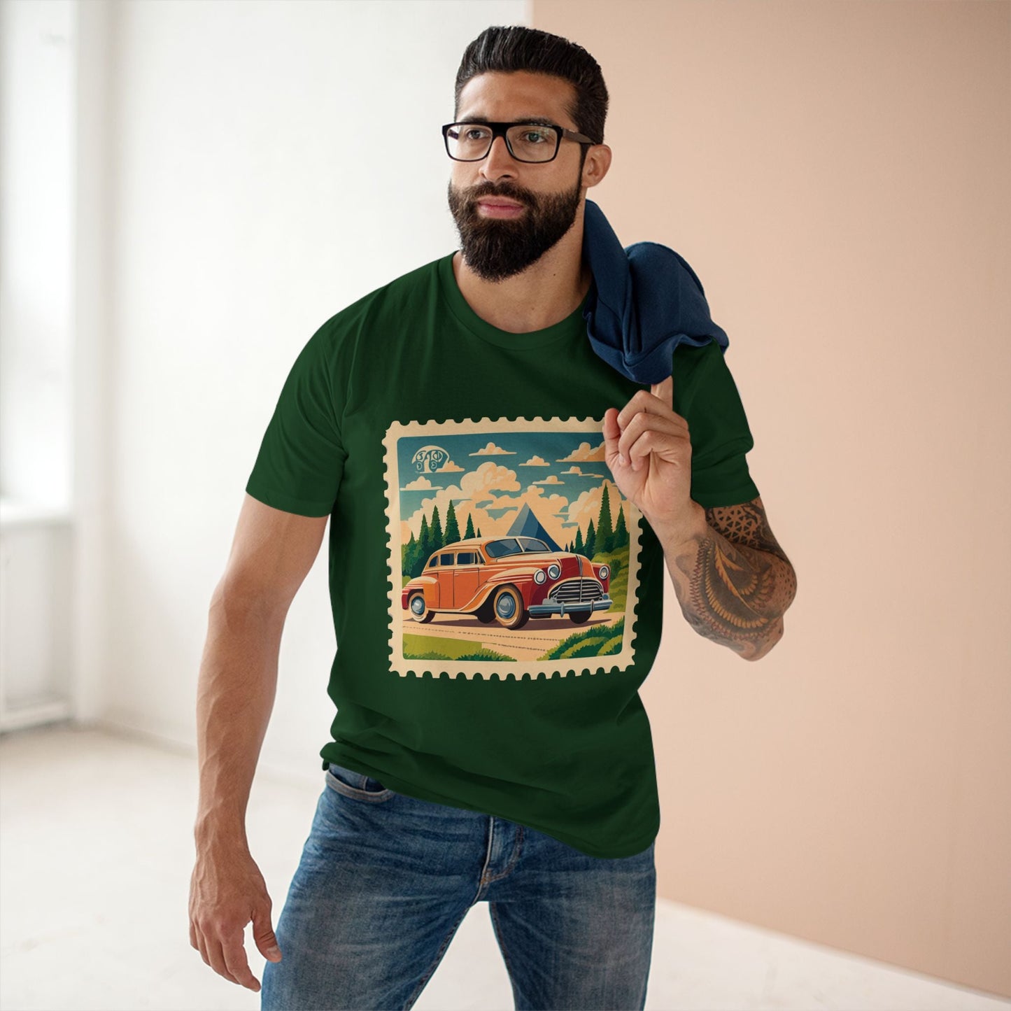 Stamp Shirt Postage Stamp Tee PS-30 Unisex Premium Cotton Original Art Design By Retro2Nova