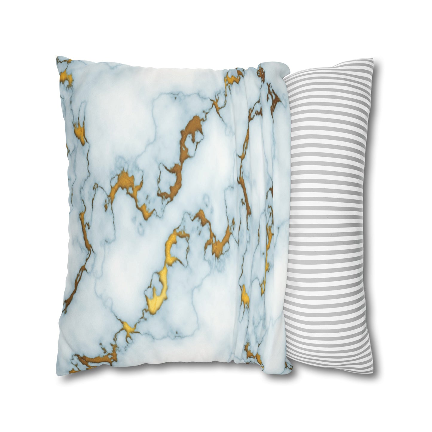 Faux Suede Pillowcase with Abstract print