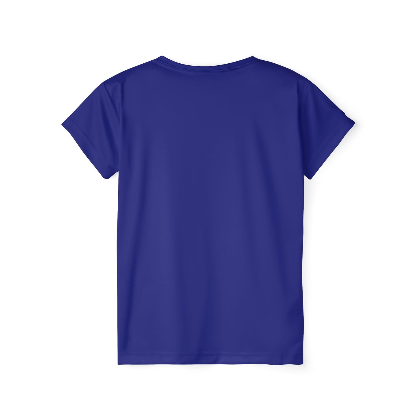 Dark Ultramarine Women's Sports Jersey Short Sleeves 100% Poly Solid Navy Color Print Athletic Tee