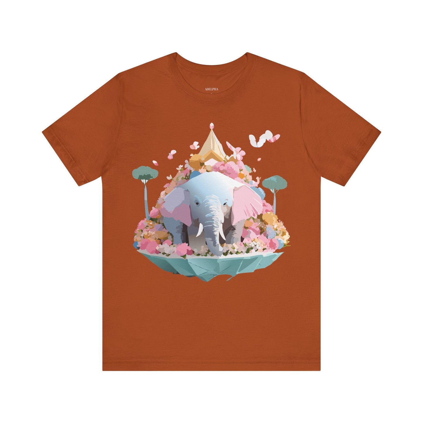 Elephant Graphic Tee Adelpha Unisex Short Sleeve Vintage Inspired Art Design Premium