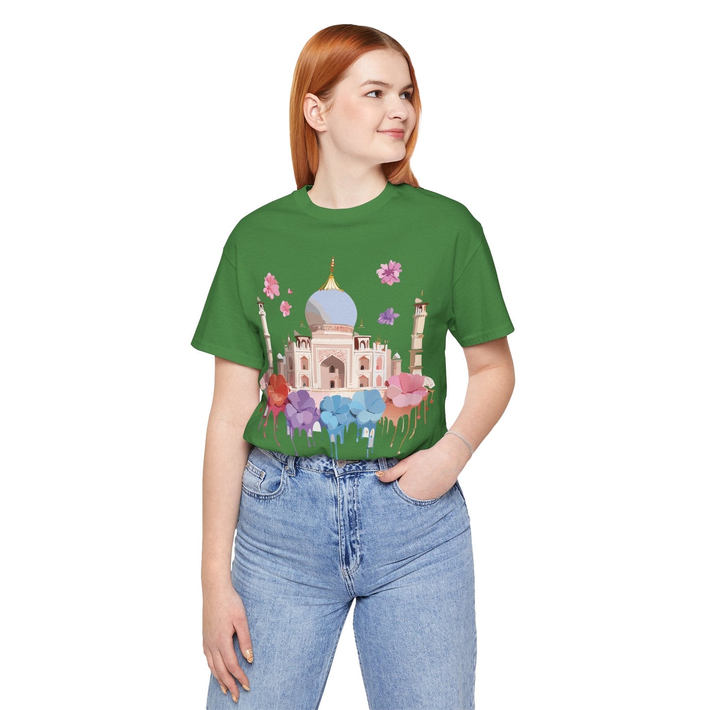 Taj Mahal Tourist Shirt Graphic Tee Unisex Vintage Inspired Adelpha Art Design Edition
