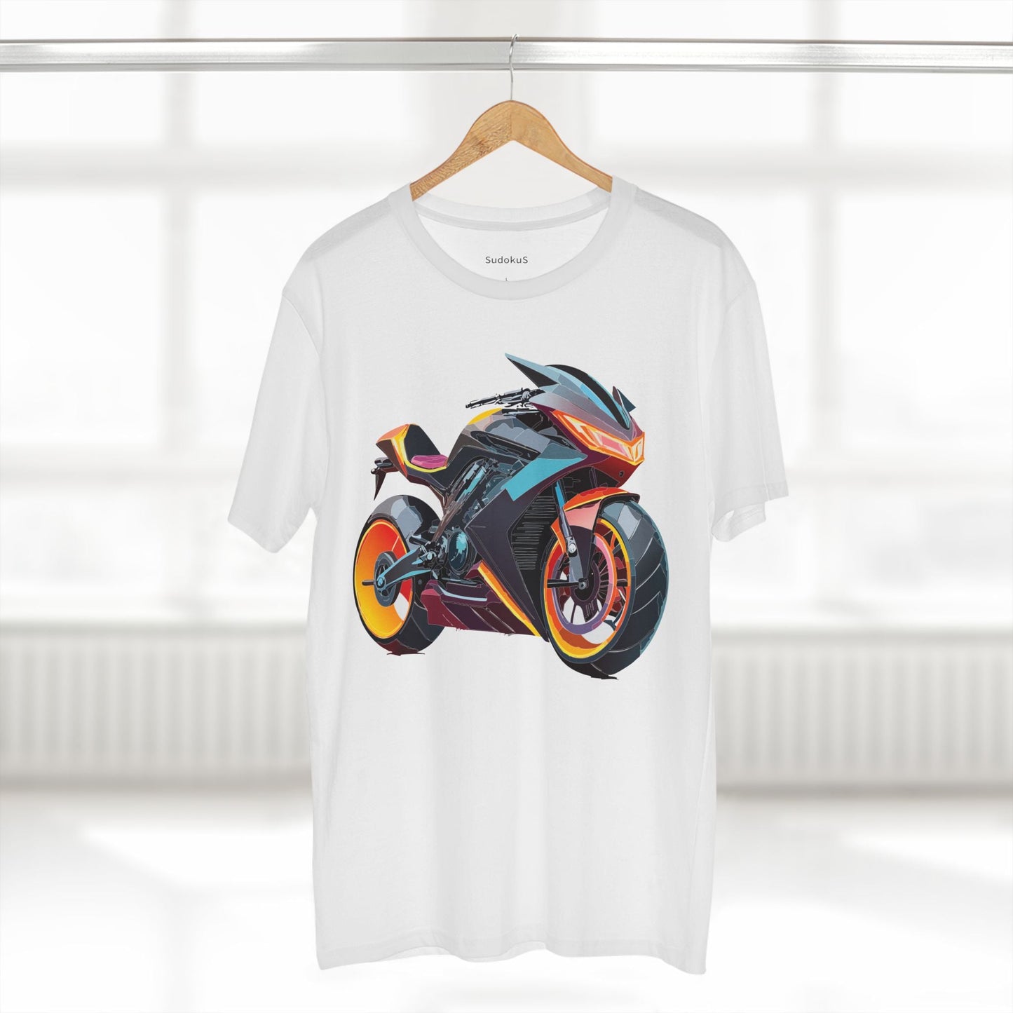 Moto Bike Graphic Unisex 100 Cotton Staple Tee 17