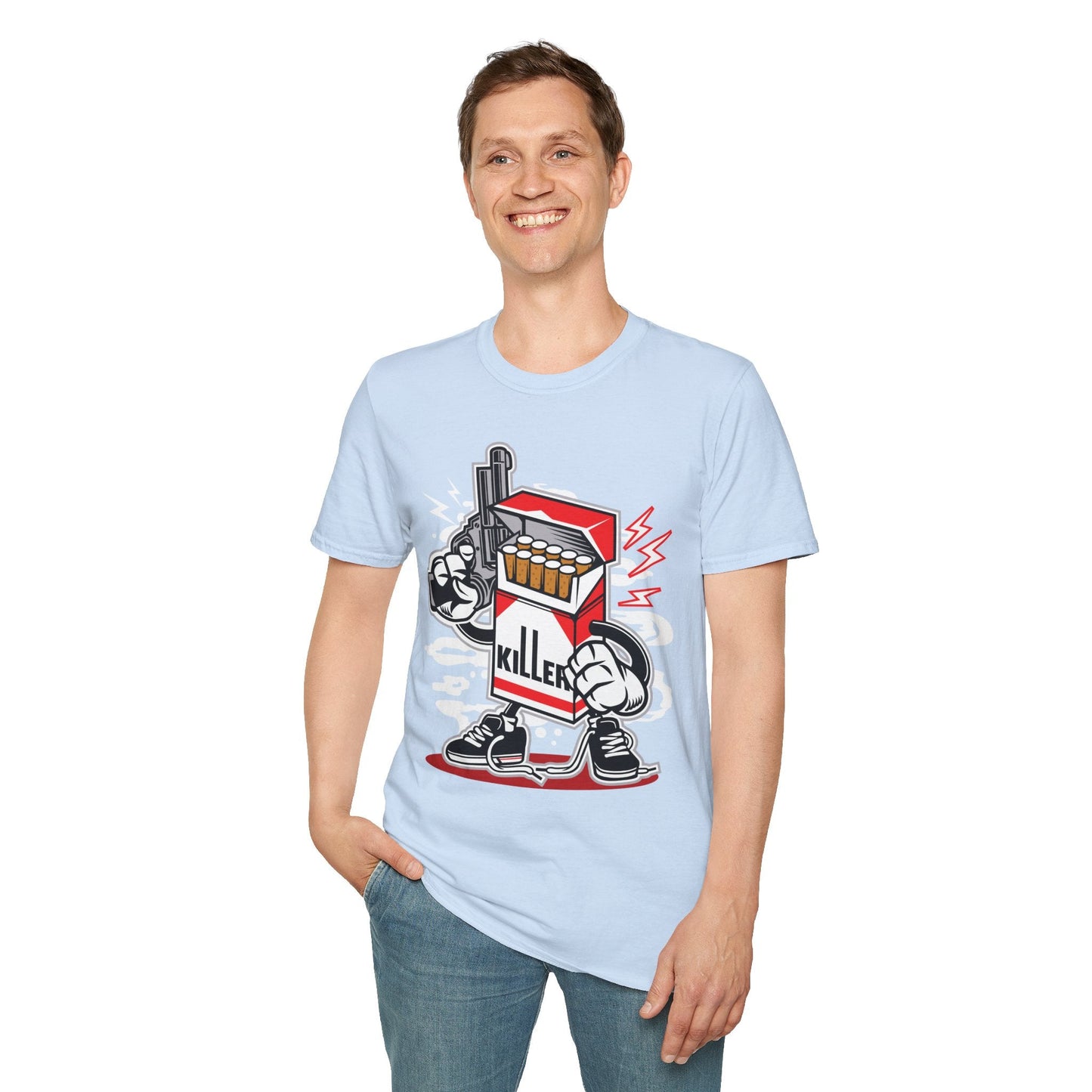 Cartoon T Shirt Animation Tee Funny Unisex Gildan Softstyle 64000 100 Percent Ring Spun Cotton