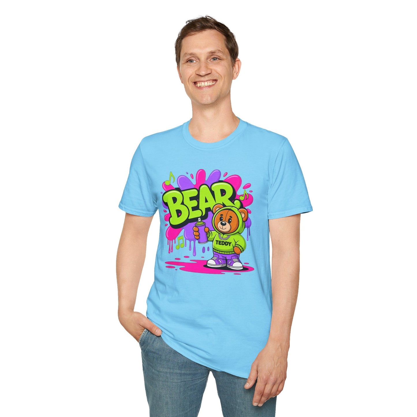 Funny Cartoon Animals T Shirt Unisex Graphic Tee Animation Softstyle Gildan 64000 Ring Spun Cotton