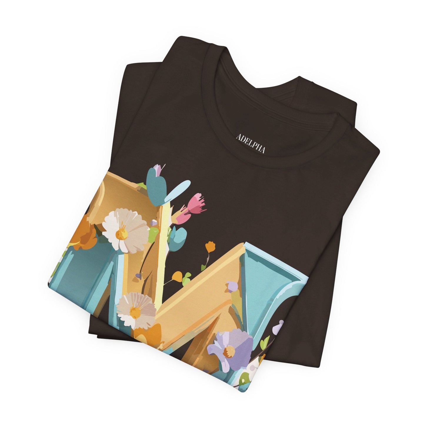 Letter M Shirt Unisex Graphic Tee From Adelpha Vintage Inspired Art Short Sleeve Jersey