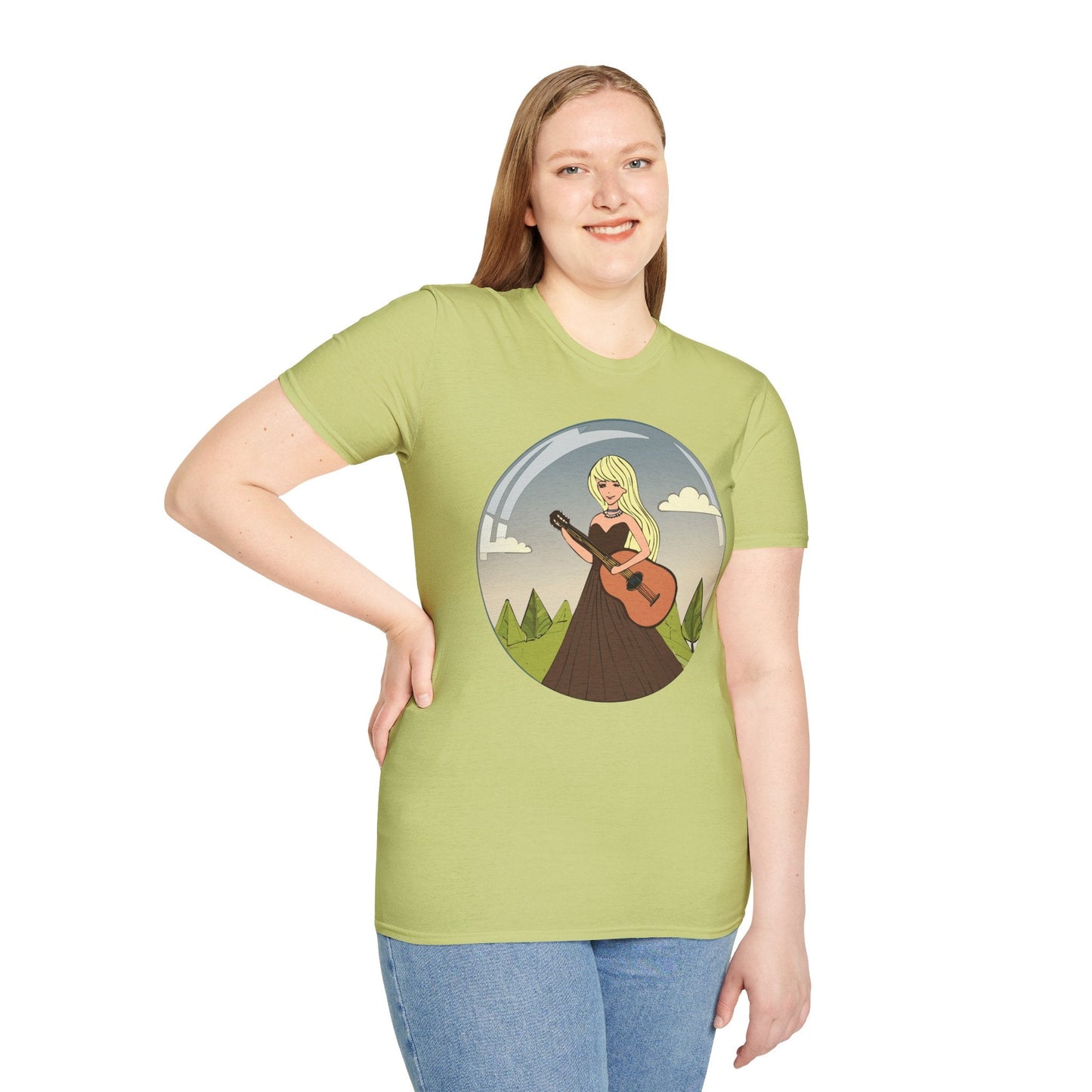 Womens Graphic T Shirt Art Design Tee Softstyle 100 Percent Ring Spun Cotton Short Sleeve