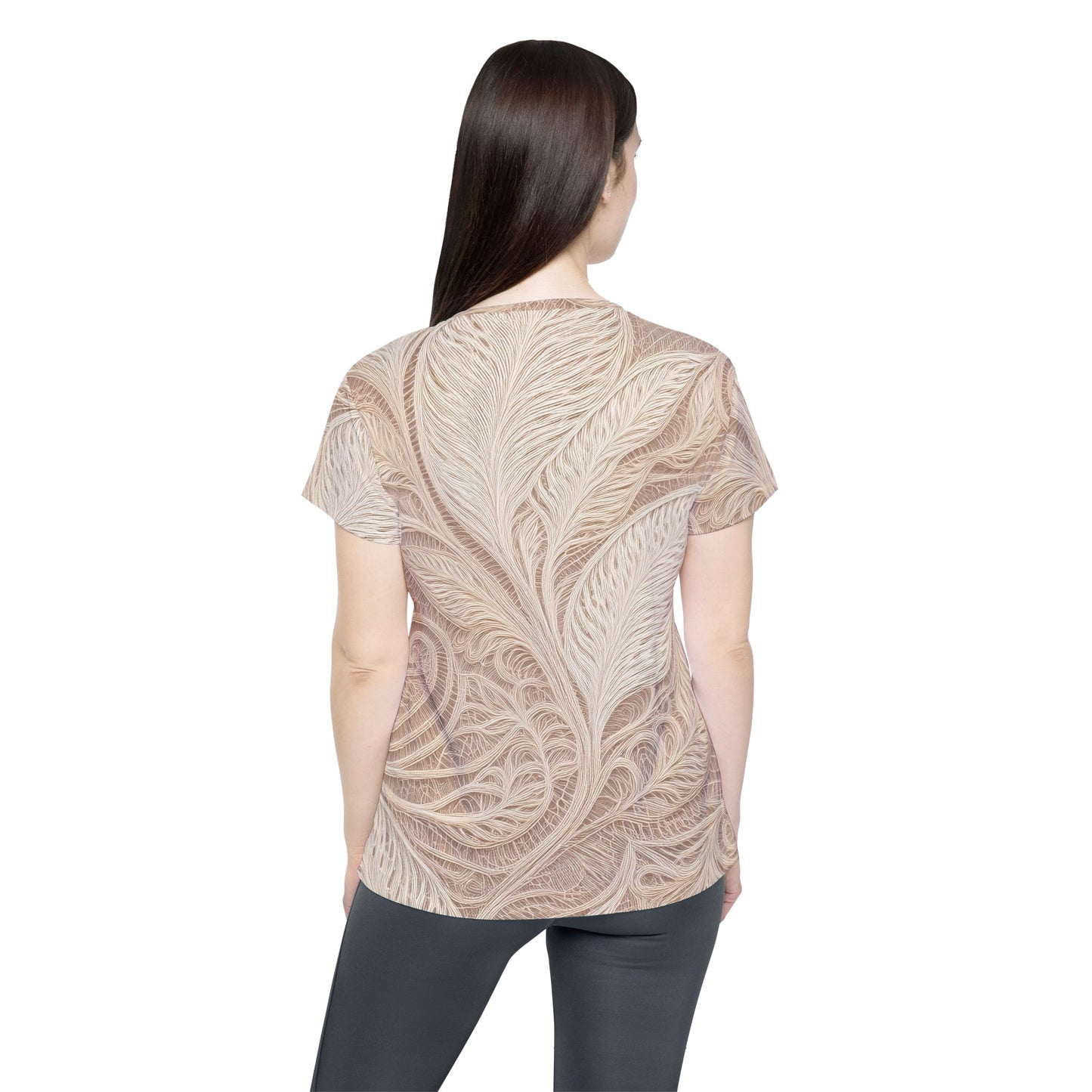 Lace Print Poly Shirt, Poly Shirt with Lace Print, Lace Shirt 72