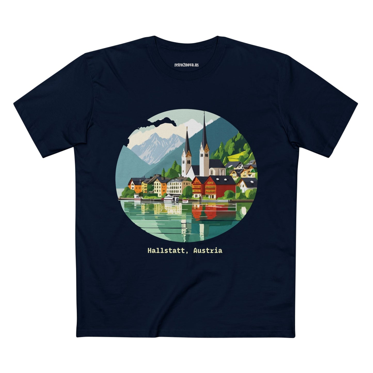 Retro2Nova Unisex Travel Shirt Austria Art Design Original Art Collection Premium Cotton Tee TT 12