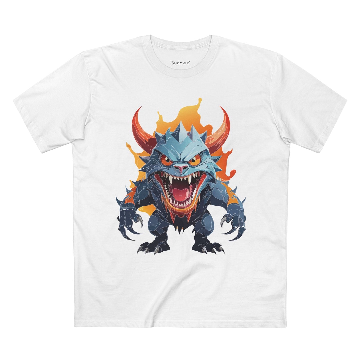 Cartoon Monsters Graphic Unisex 100 Cotton Staple Tee 24