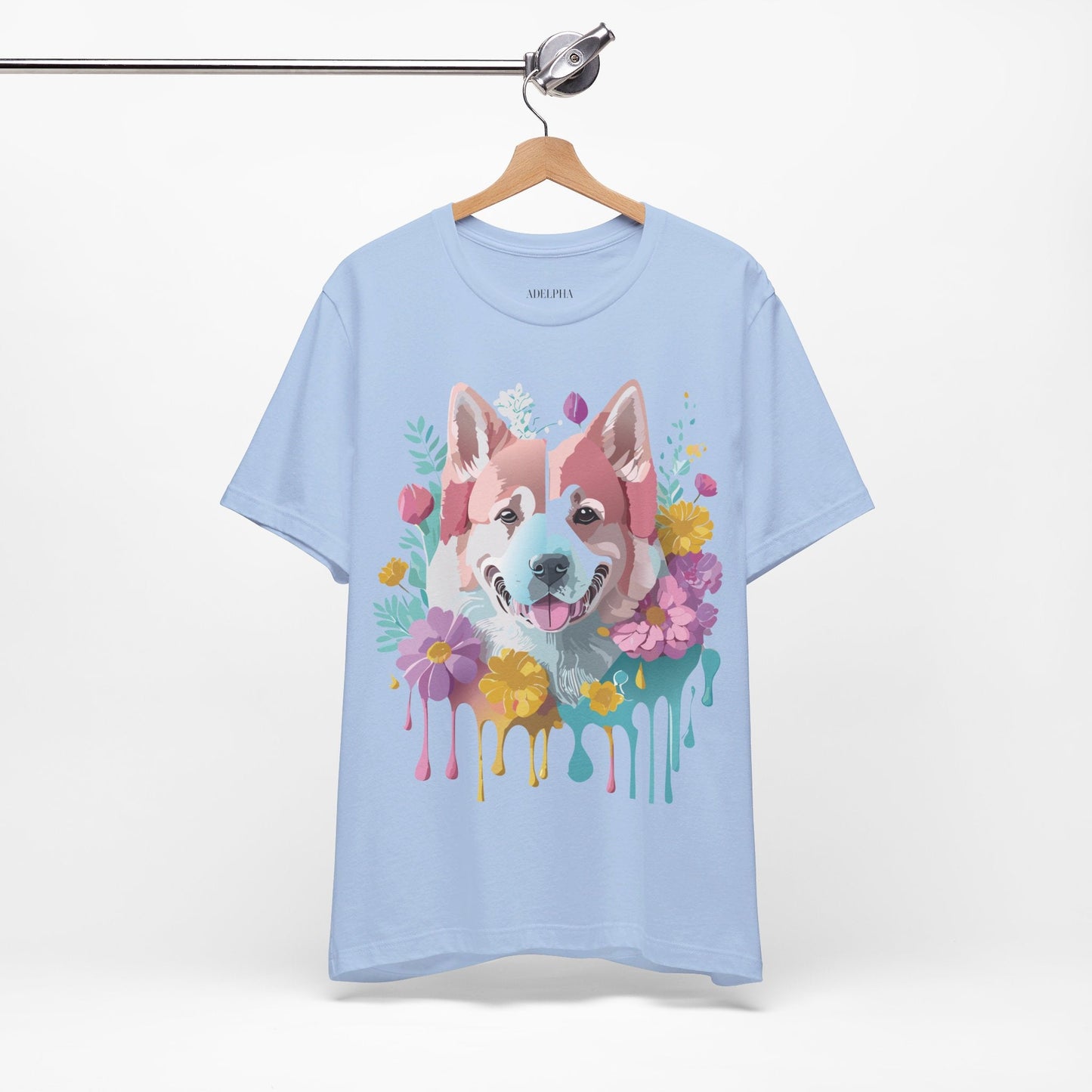 Unisex Graphic Dog Shirt Vintage Inspired Tee With Adelpha Artwork Short Sleeve Tee