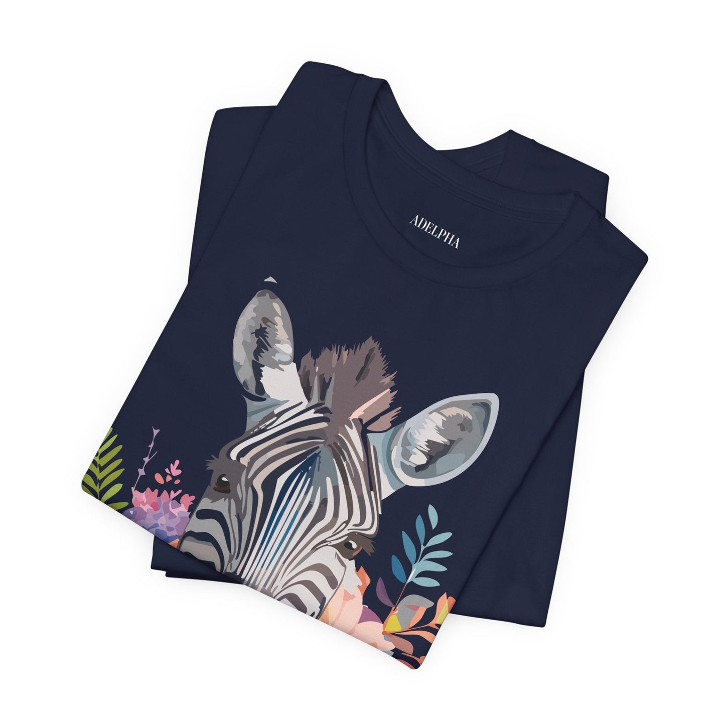 Adelpha Vintage Inspired Graphic Tee Unisex Jersey Short Sleeve Zebra Art Shirt Collection