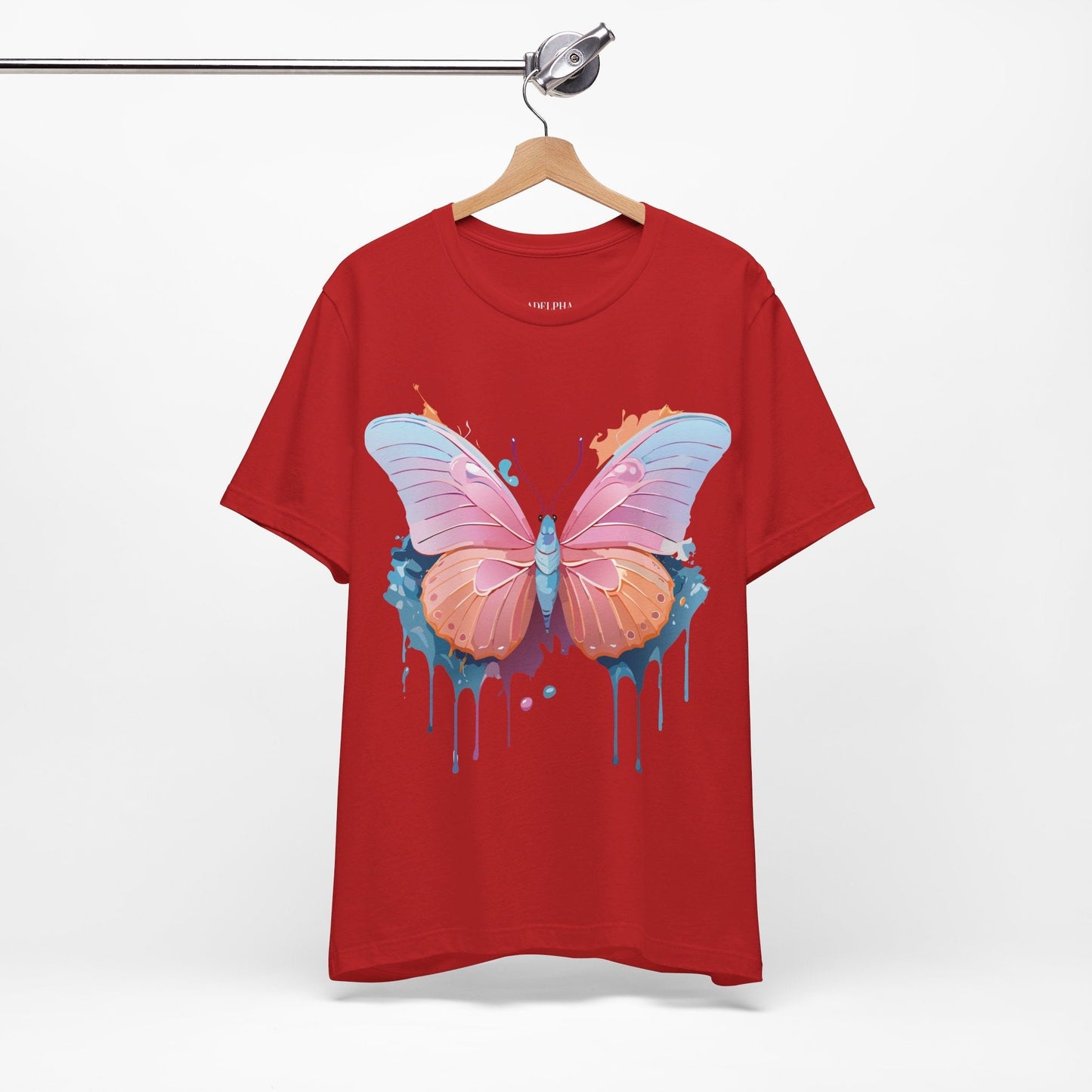Butterfly Graphic Unisex 100 Cotton Lightweight Vintage Design Jersey Tee 88
