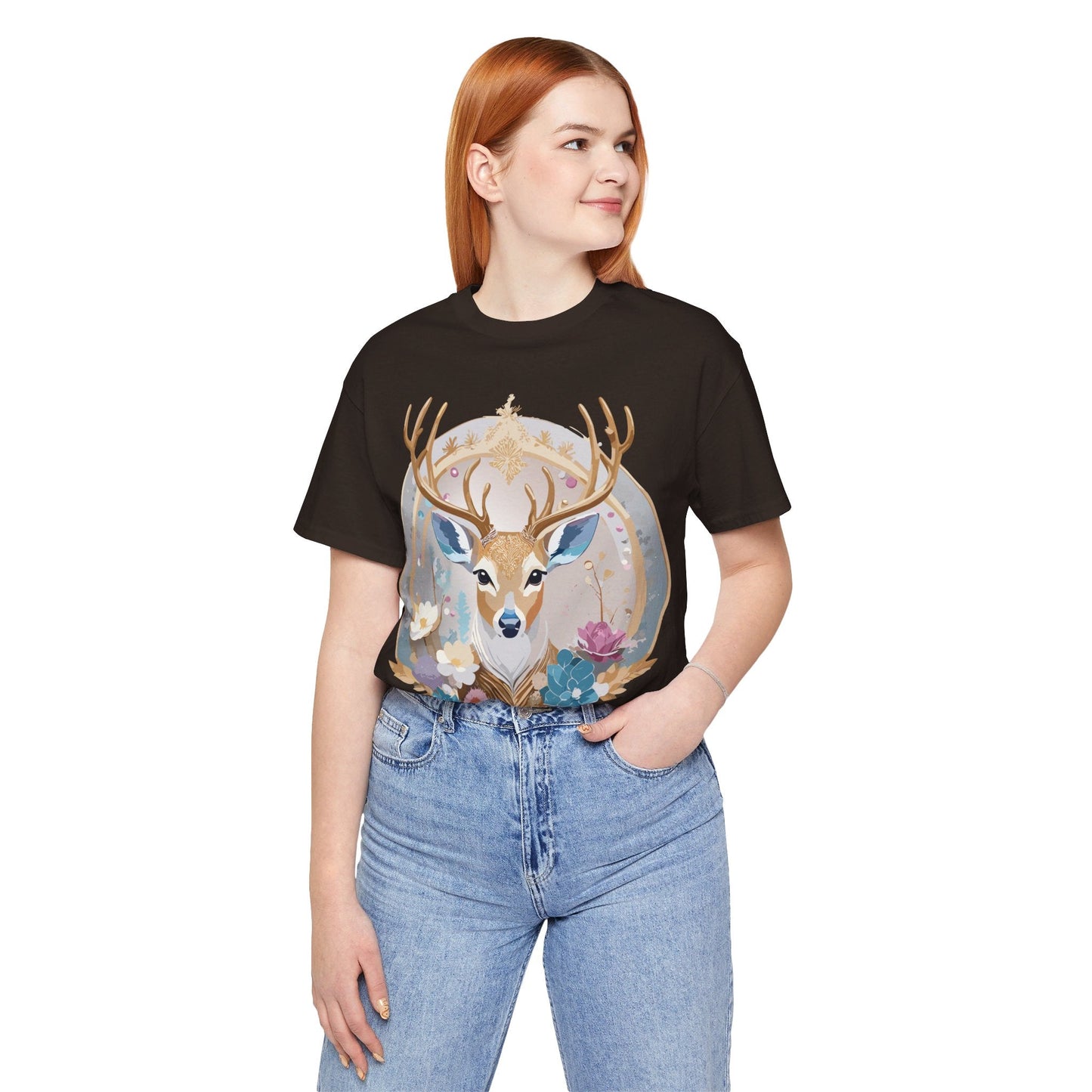 Medallion Graphic Unisex 100 Cotton Vintage Animal Medal Artwork Tee 71